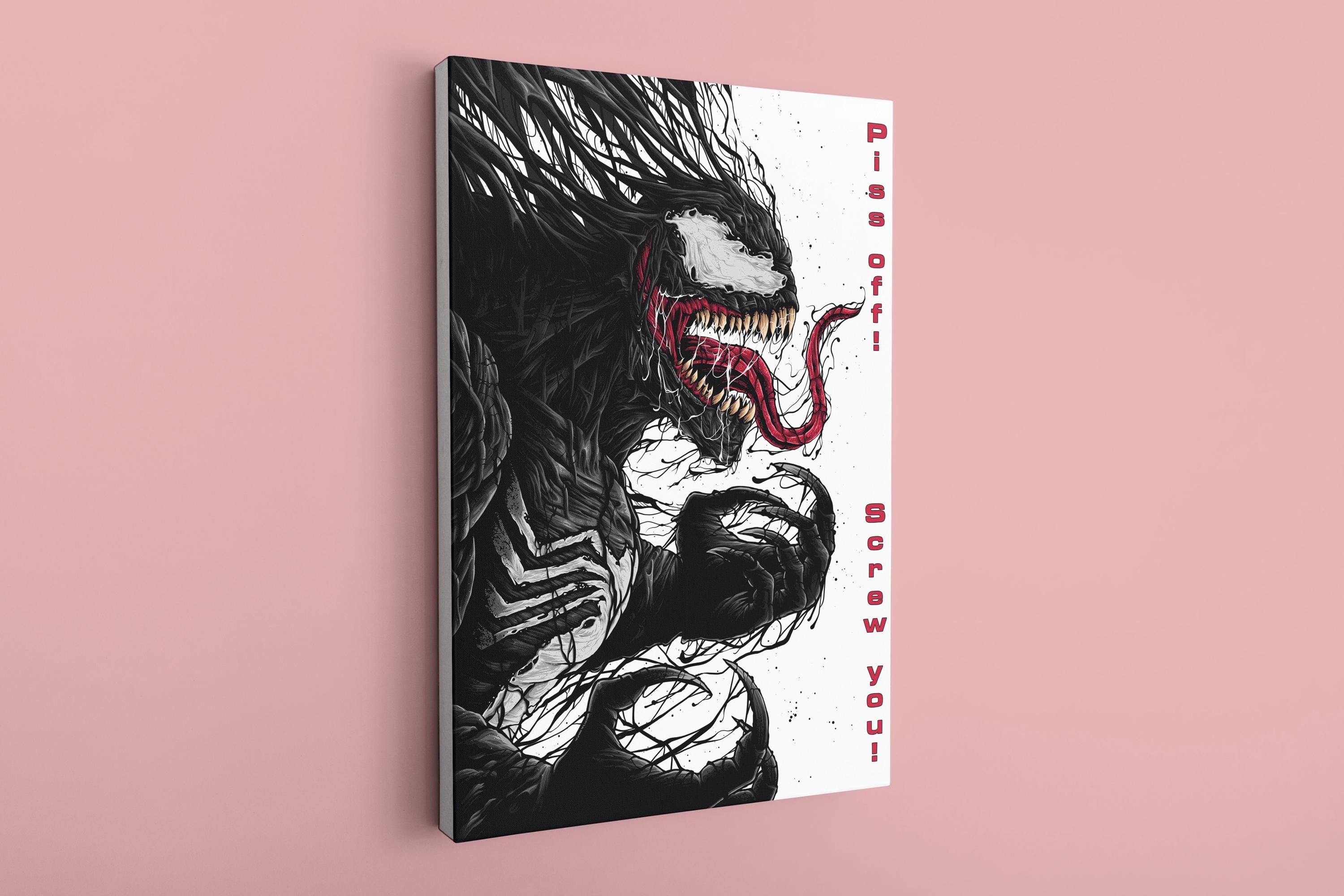 Venom Canvas, Customizable Canvas, Canvas Art, Venom Wall Art, Fantastic Art Print, Special Comics, Cartoon Art, Black White Art - image 3