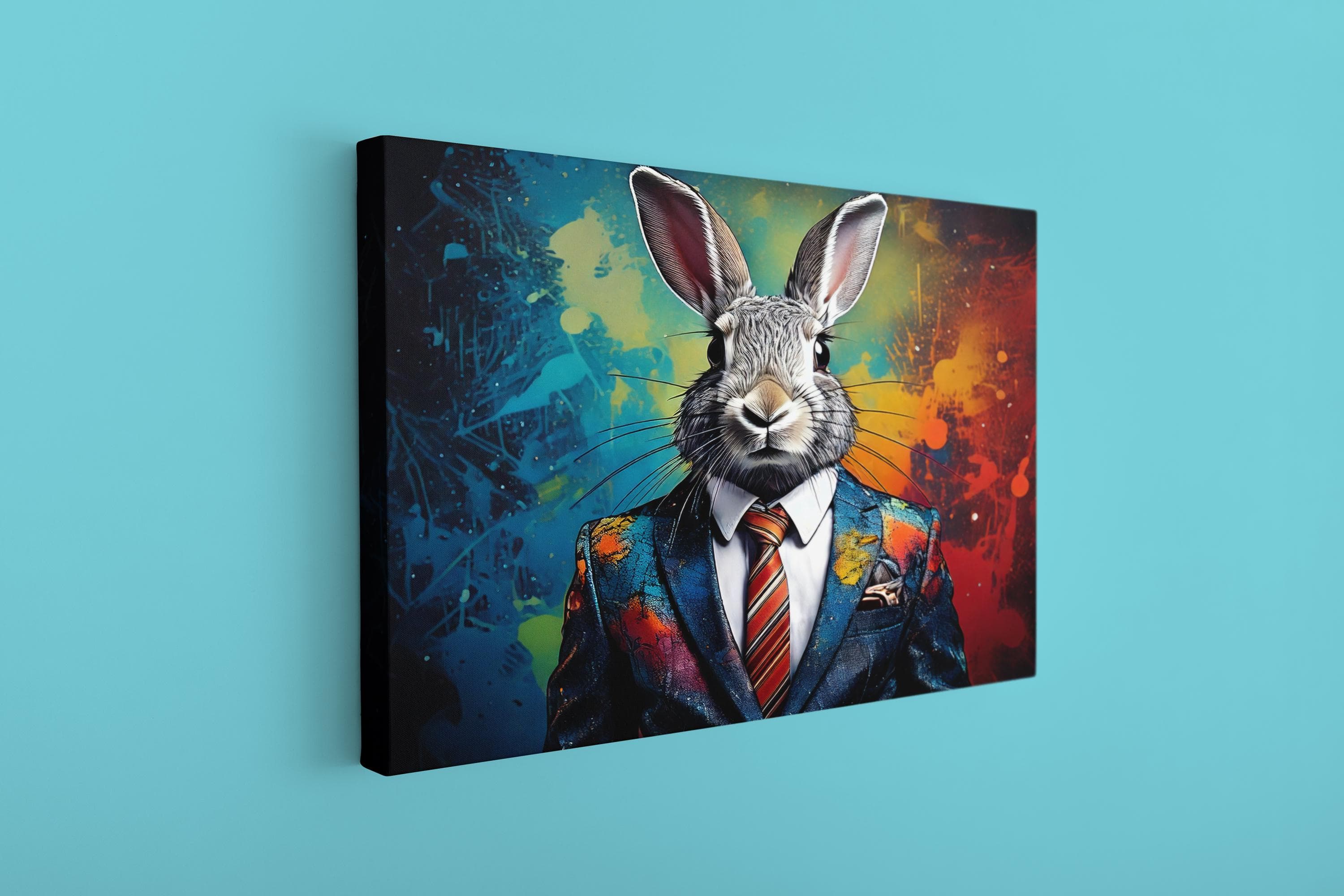Rabbit in Suit Canvas Print: Fun Animal Wall Art - image 5