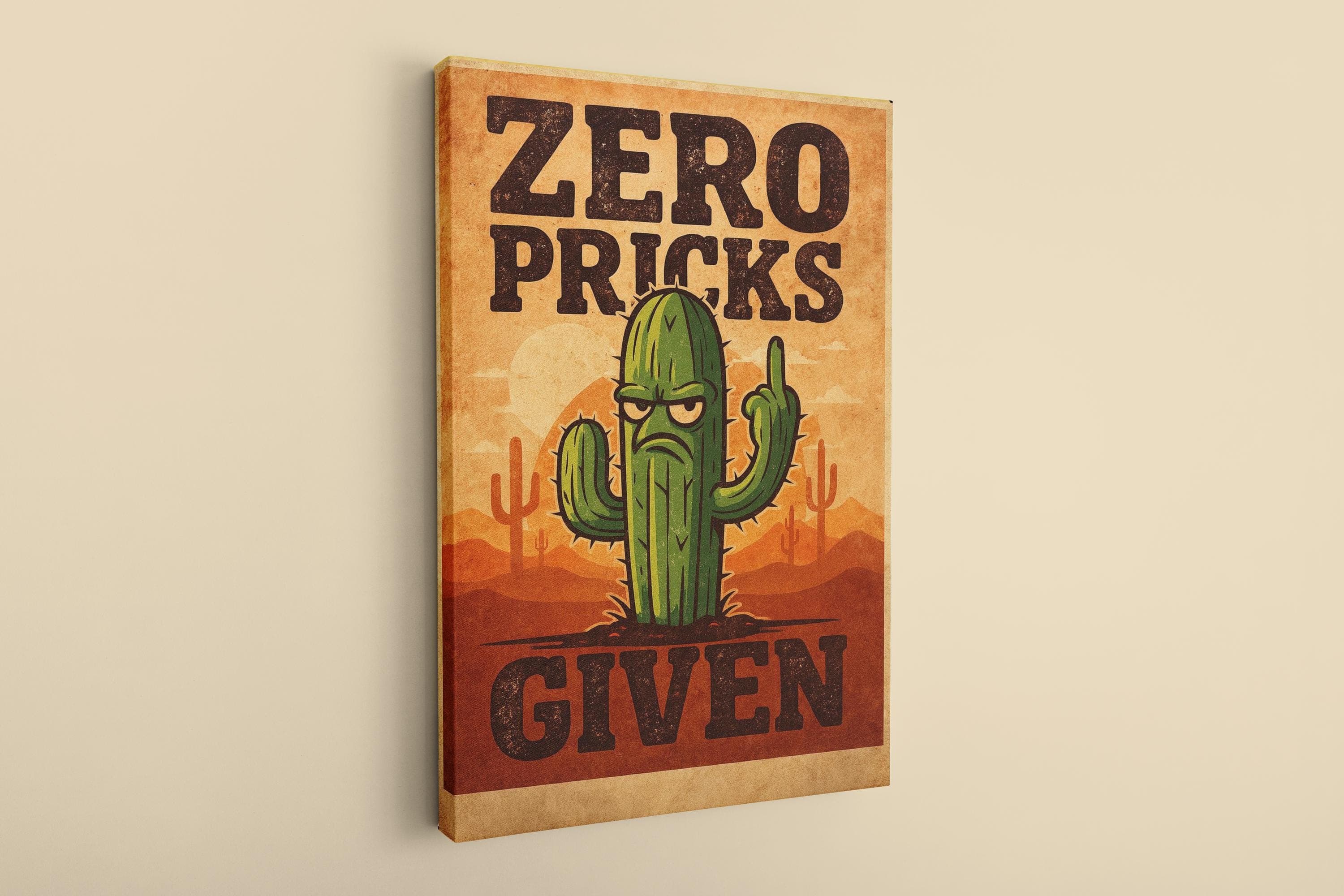 Zero Pricks Given Themed canvas, Oil Painting Art, Canvas Gift, Canvas Art, Wall Art, Personalized Tables, Custom Gift - image 4