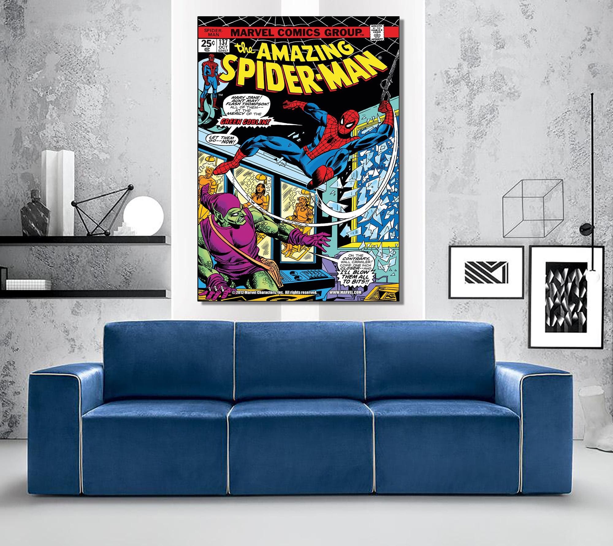 Spider-Man vs Green Goblin Comic Book Cover Canvas Art - image 5