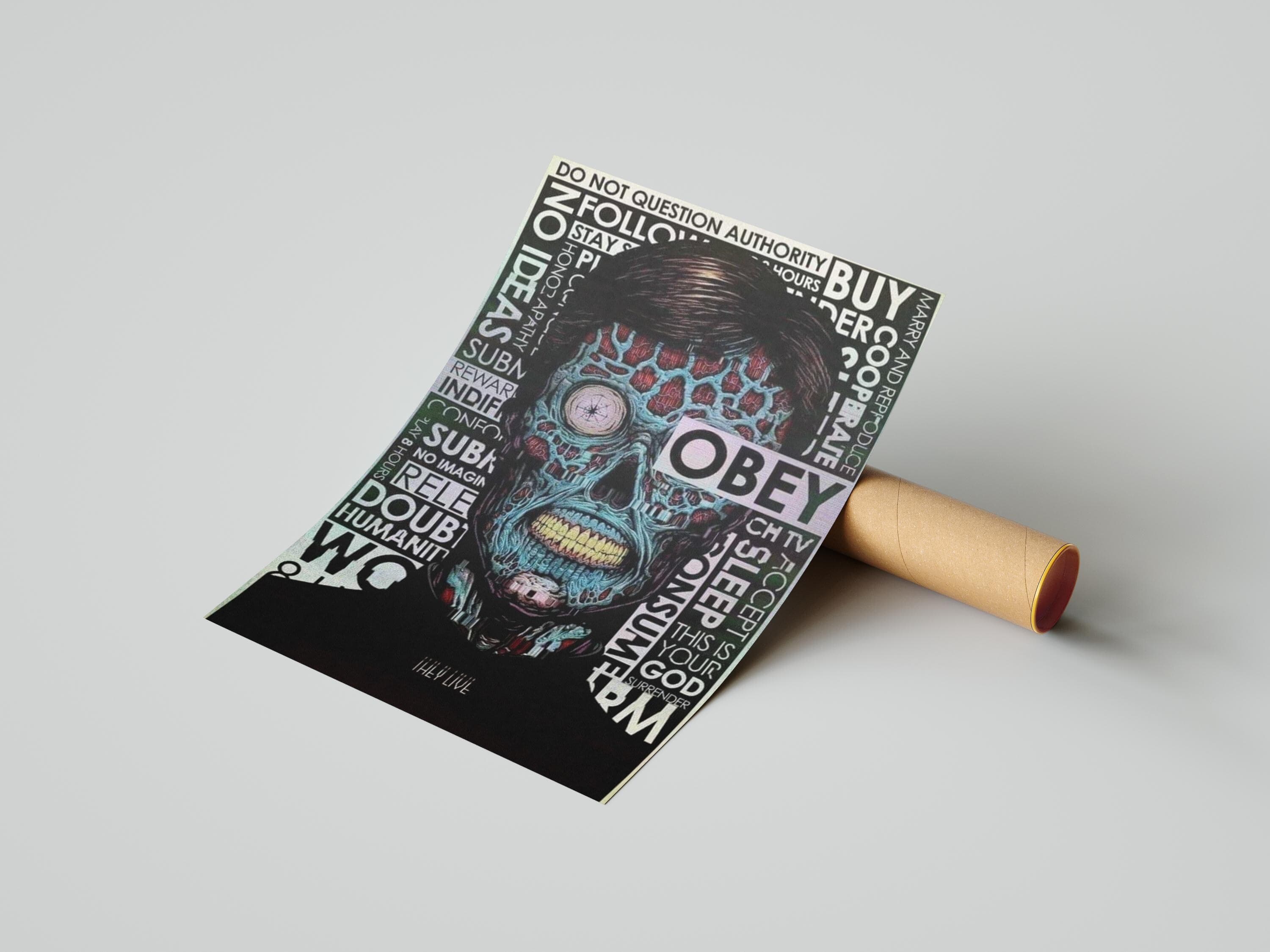 Obey Canvas Art: They Live Inspired Wall Hanging - Customizable - image 4