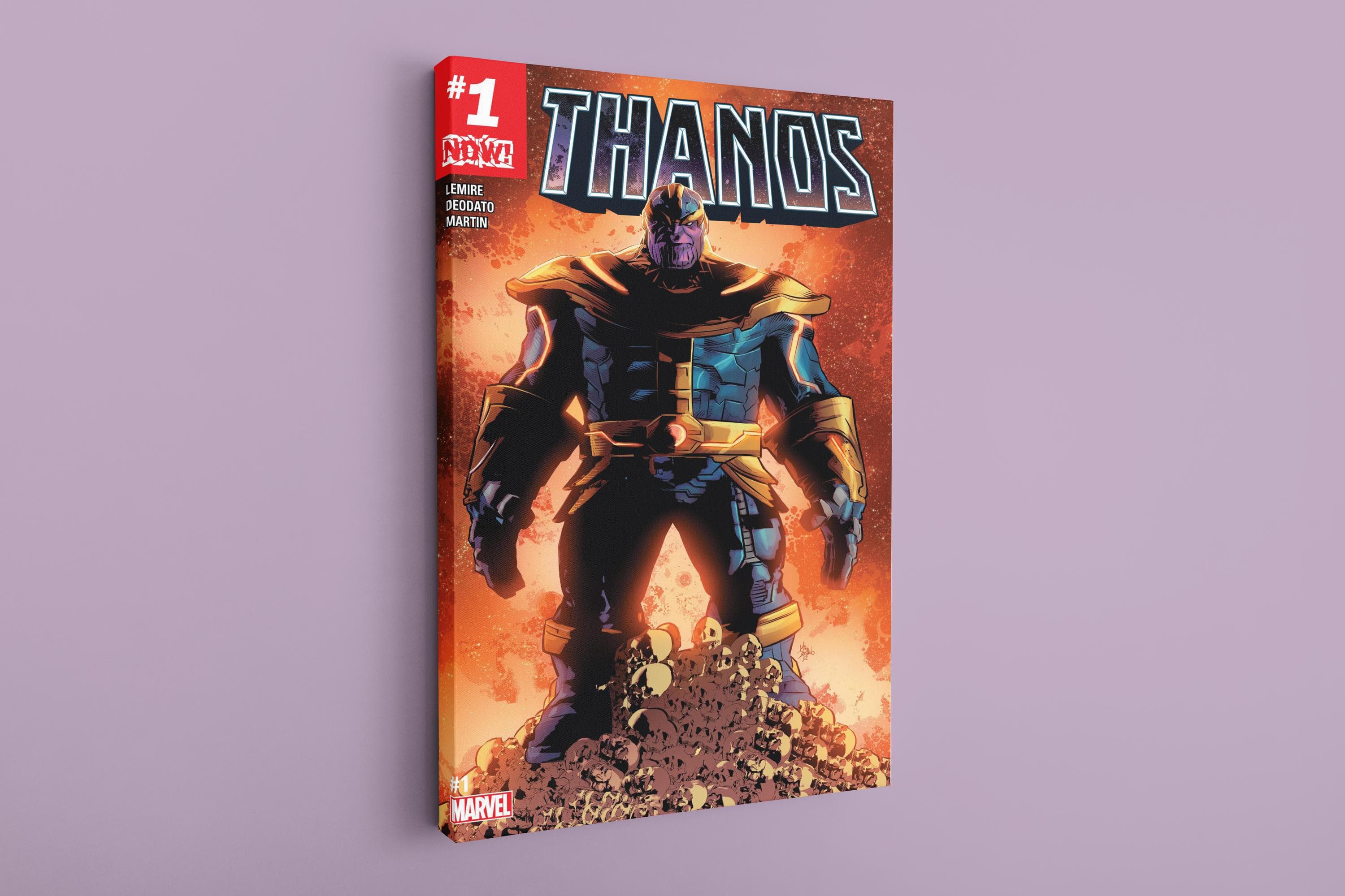 Retro Superhero Comic Book Canvas Art Print: No. 1 Cover
