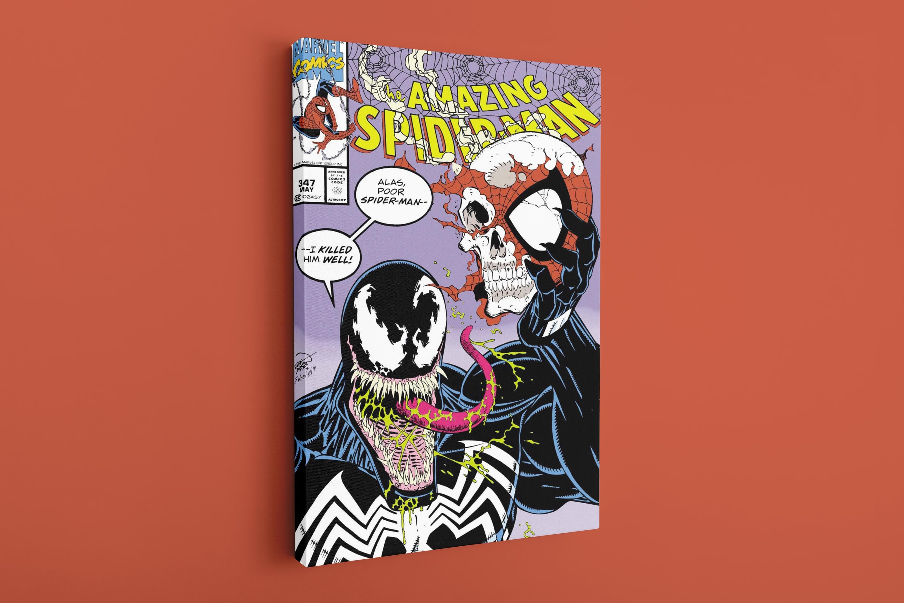 Spider-Man Comic Cover Canvas Art: Venom vs Skull Spider-Man - image 3