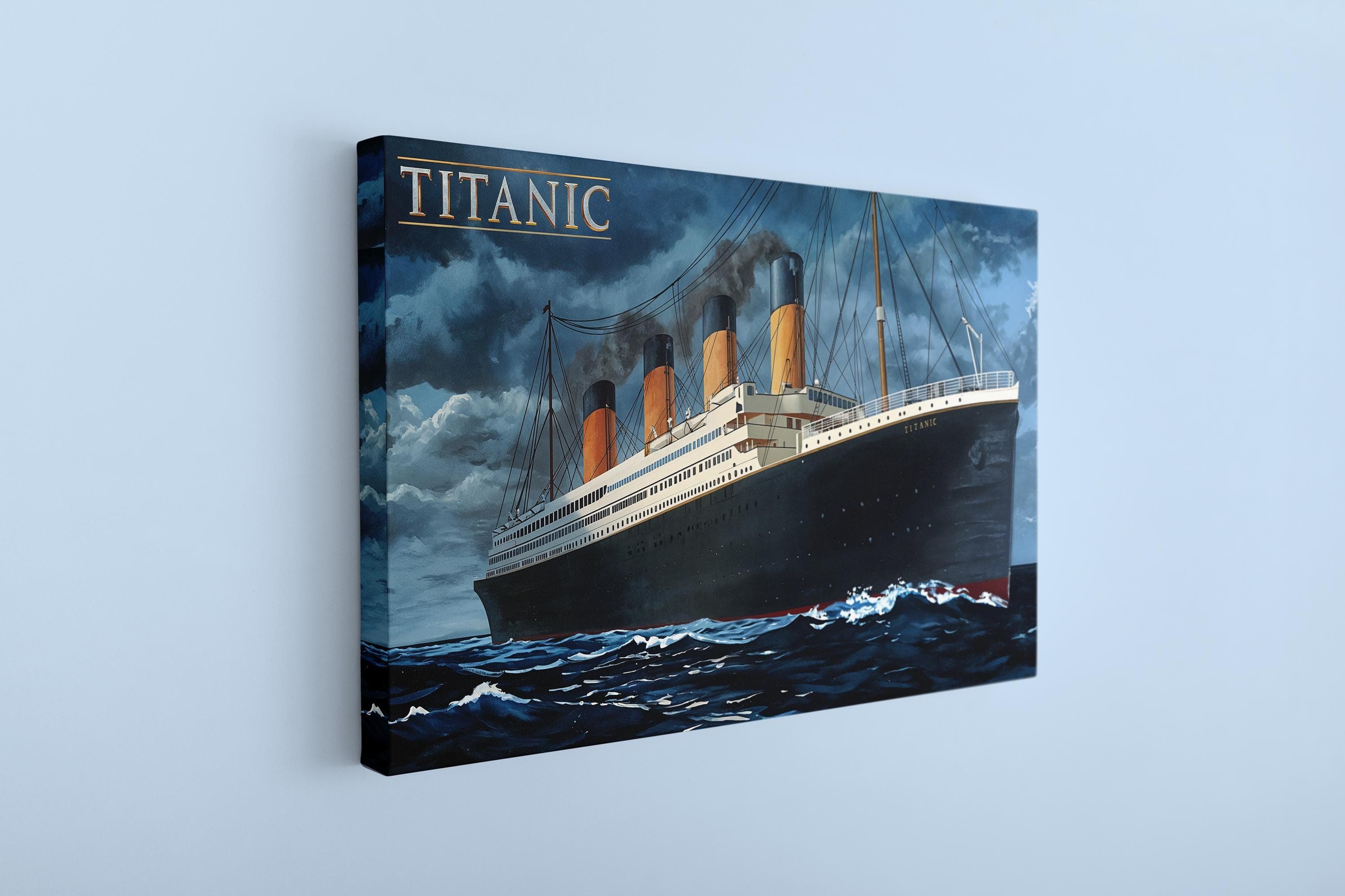 Titanic Canvas,Titanic Night View, Titanic Ship Wall Decor,Titanic Ship Wall Art,Sea Art,Sea Canvas, Titanic Print Canvas, Movie Art Print - image 3
