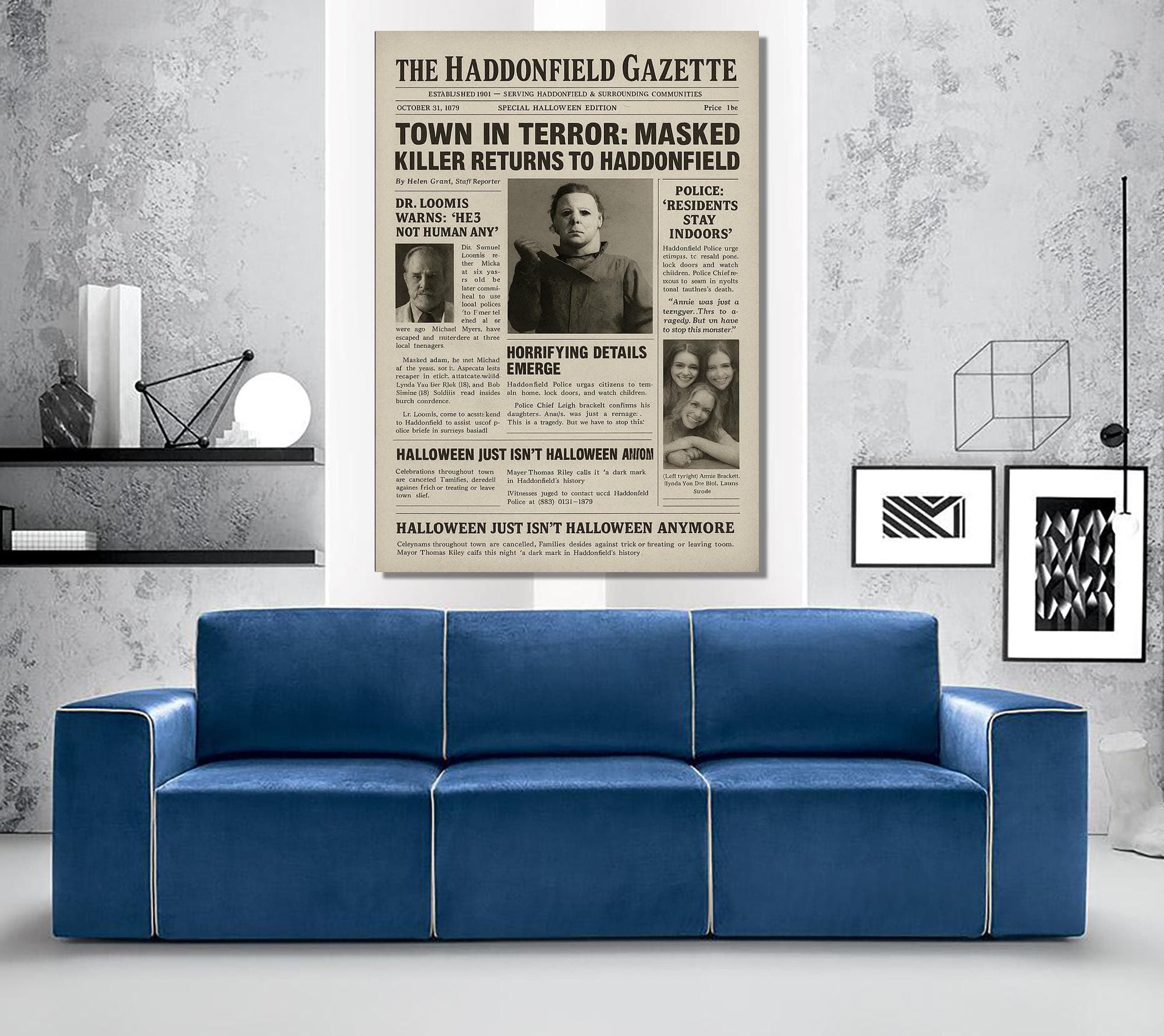Halloween Horror Movie Canvas Art: Michael Myers Print - image 3