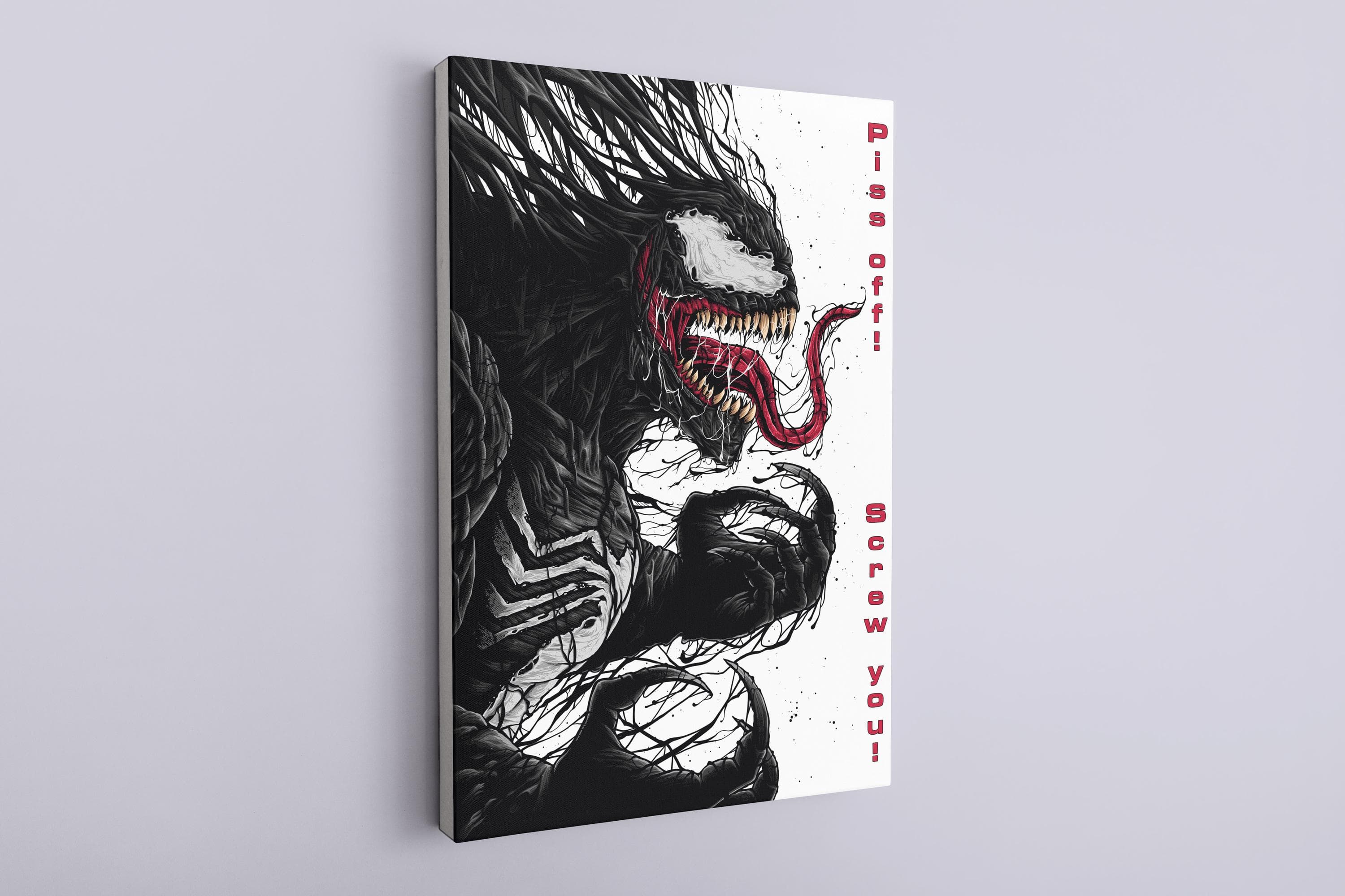 Venom Canvas, Customizable Canvas, Canvas Art, Venom Wall Art, Fantastic Art Print, Special Comics, Cartoon Art, Black White Art - image 5