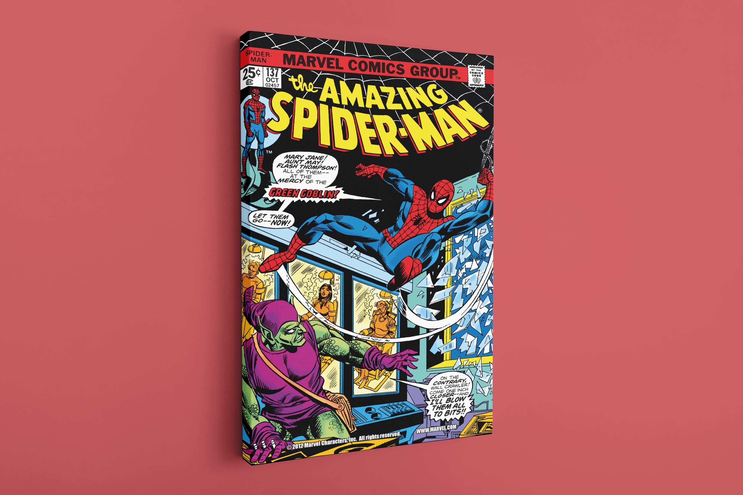 Spider-Man vs Green Goblin Comic Book Cover Canvas Art - image 4
