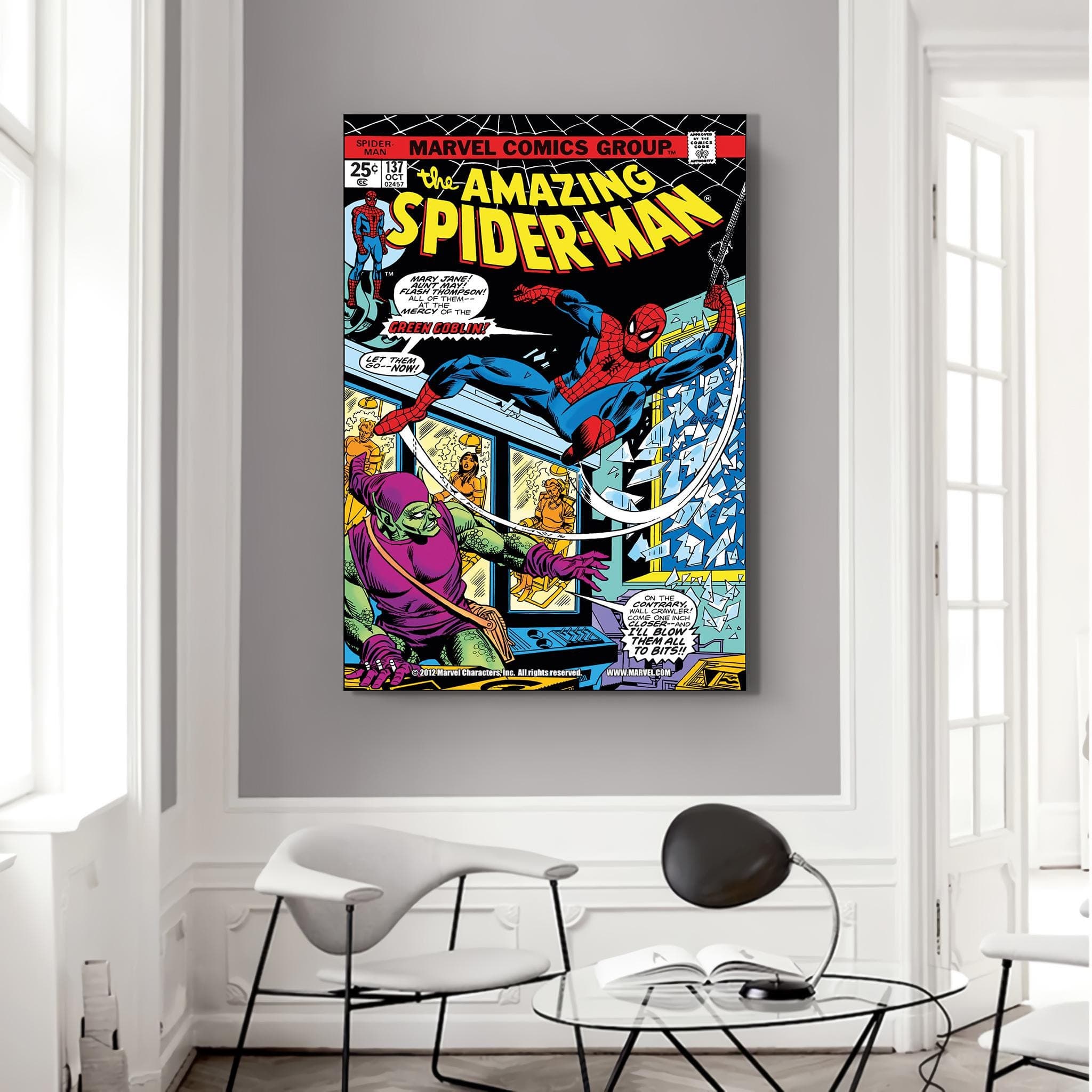 Spider-Man vs Green Goblin Comic Book Cover Canvas Art