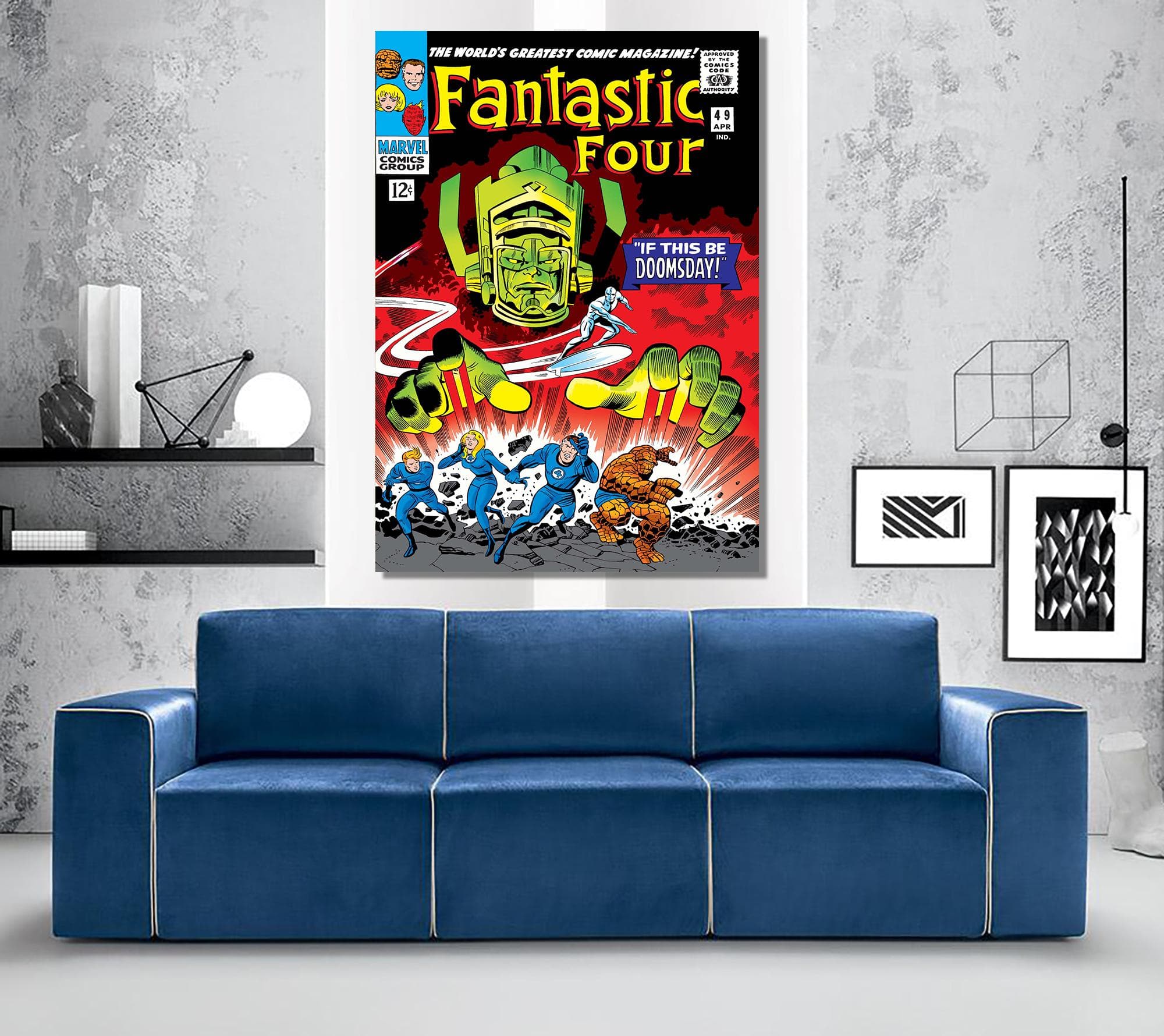 Comic Cover Canvas,Amazing Fantastic Four Canvas, Süper Hero Art,Super Heroes Wall Art, Canvas Art, Customizable Canvas, Special Size Canvas - image 4