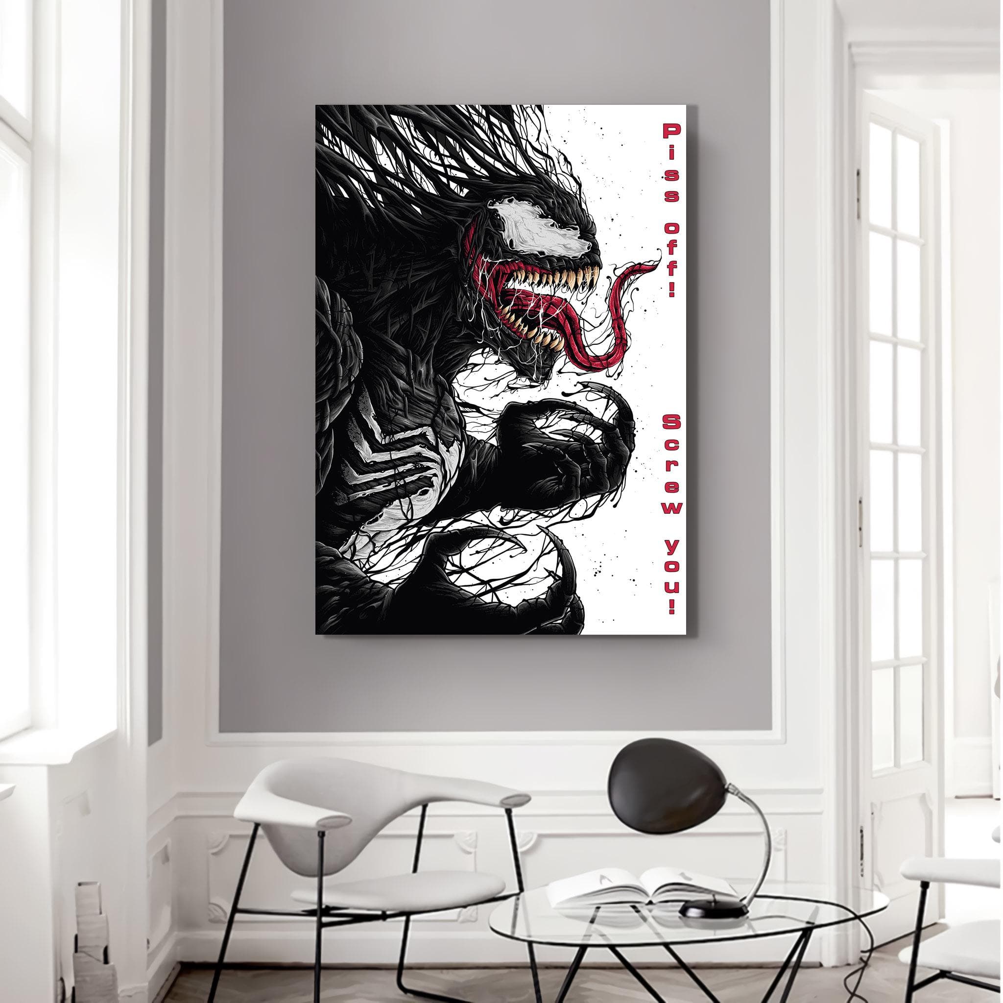 Venom Canvas, Customizable Canvas, Canvas Art, Venom Wall Art, Fantastic Art Print, Special Comics, Cartoon Art, Black White Art - image 4