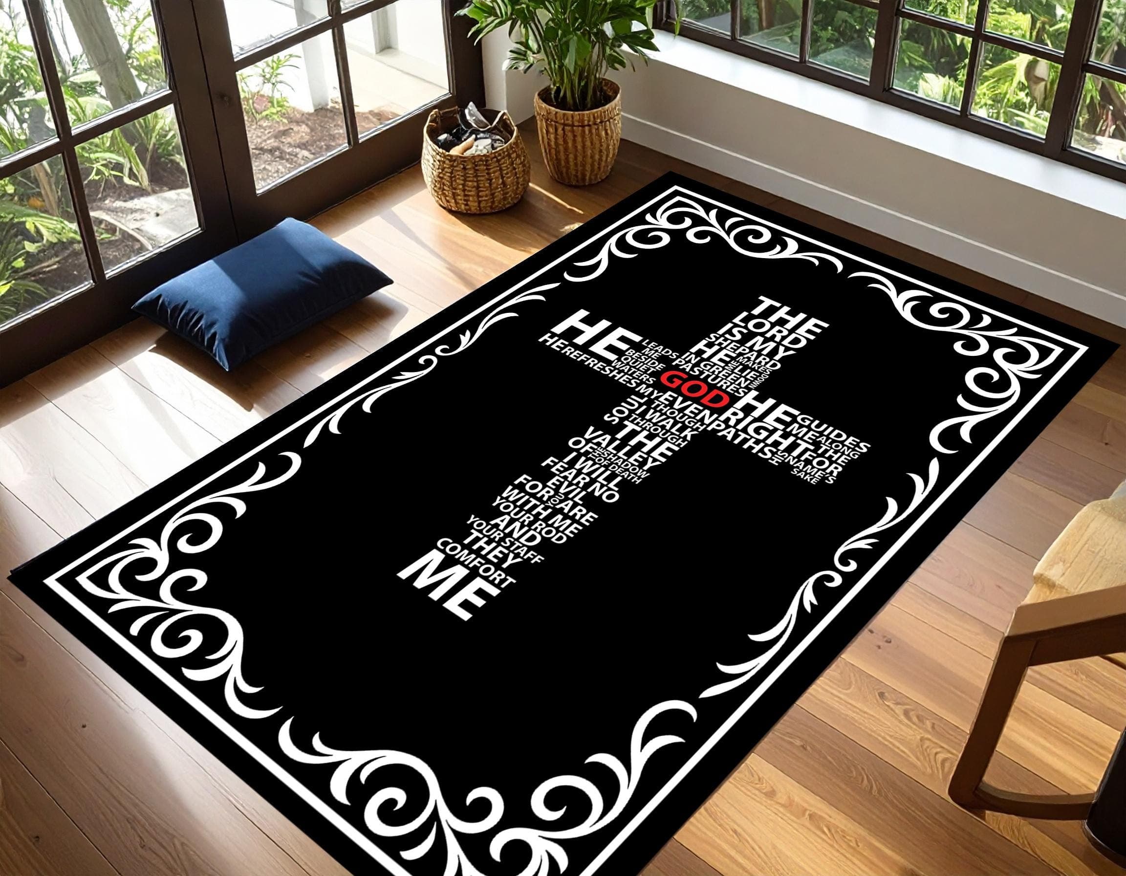 Elegant Prayer Mats, Spiritual Life, Religion,Christian Cross Prayer Mat, Non-Slip PRayer Mat, Orthodox Prayer Mat,Golden Cross Design