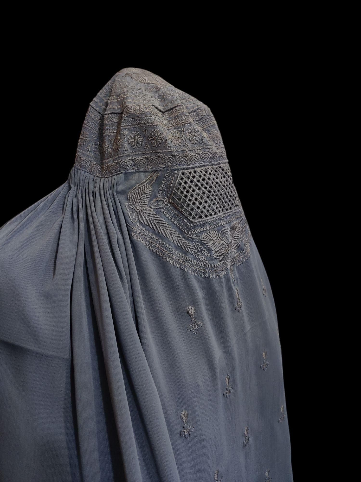Afghan Ladies Traditional Islamic Abaya - Muslim Women Veil, Topi Burka, Khimer, Woman Niqab Black, Brown