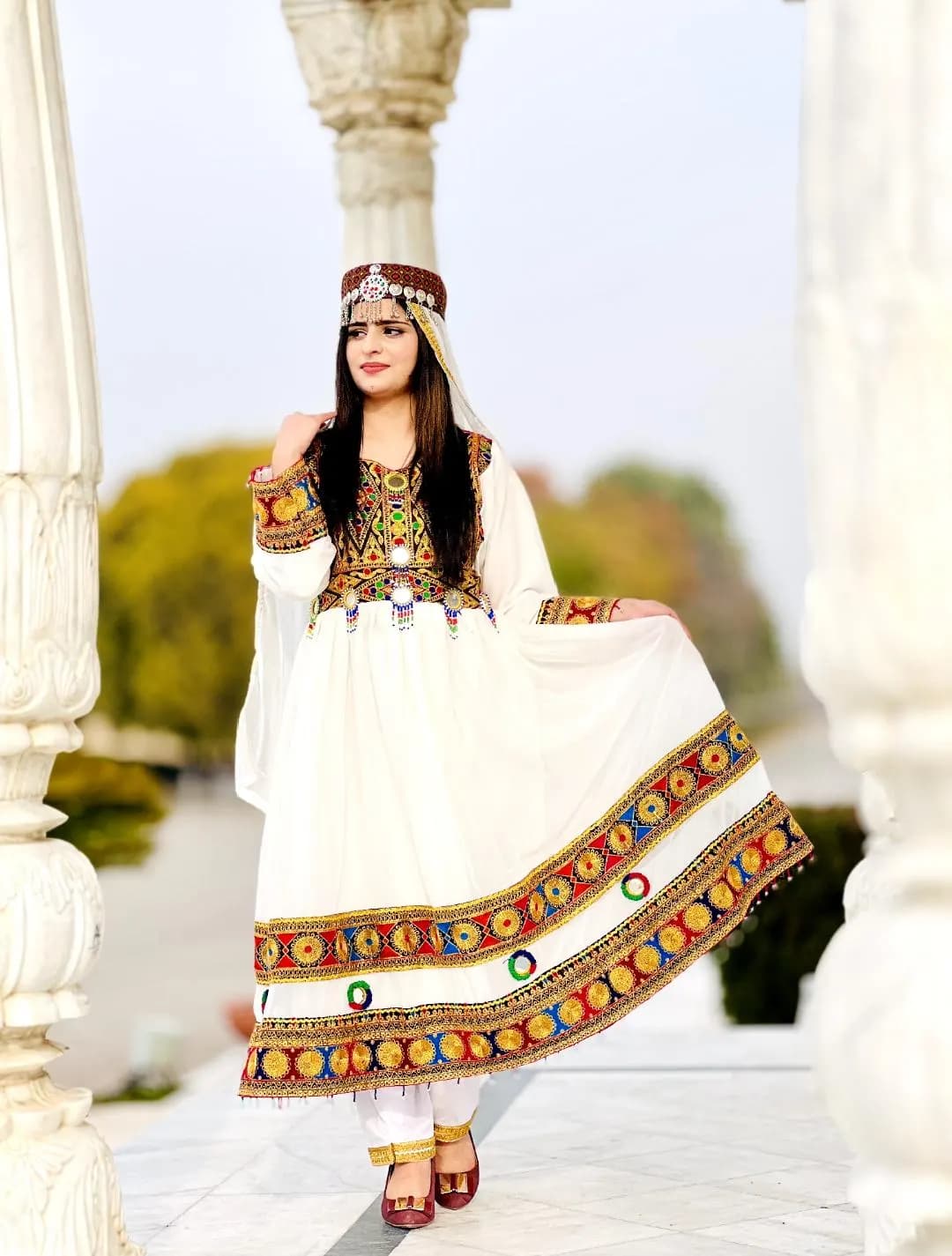 Handmade Afghan Traditional Partywear Dress - Kurta Set Women, Female Formal Shalwar suit