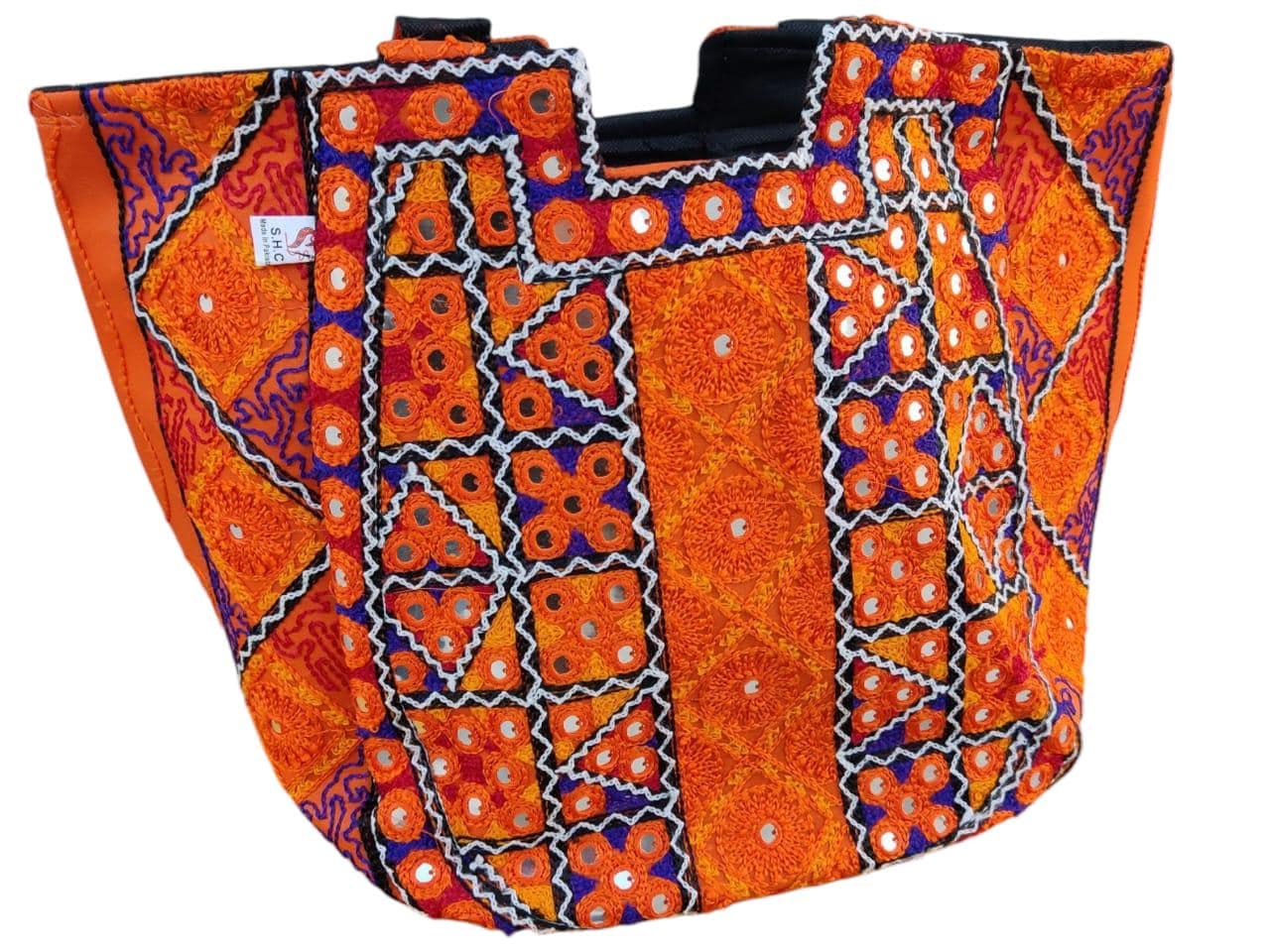 Sindhi Traditional Handmade Embroidered Tote Bag - Boho Ethnic Shoulder Bag - Banjara Purse - image 2