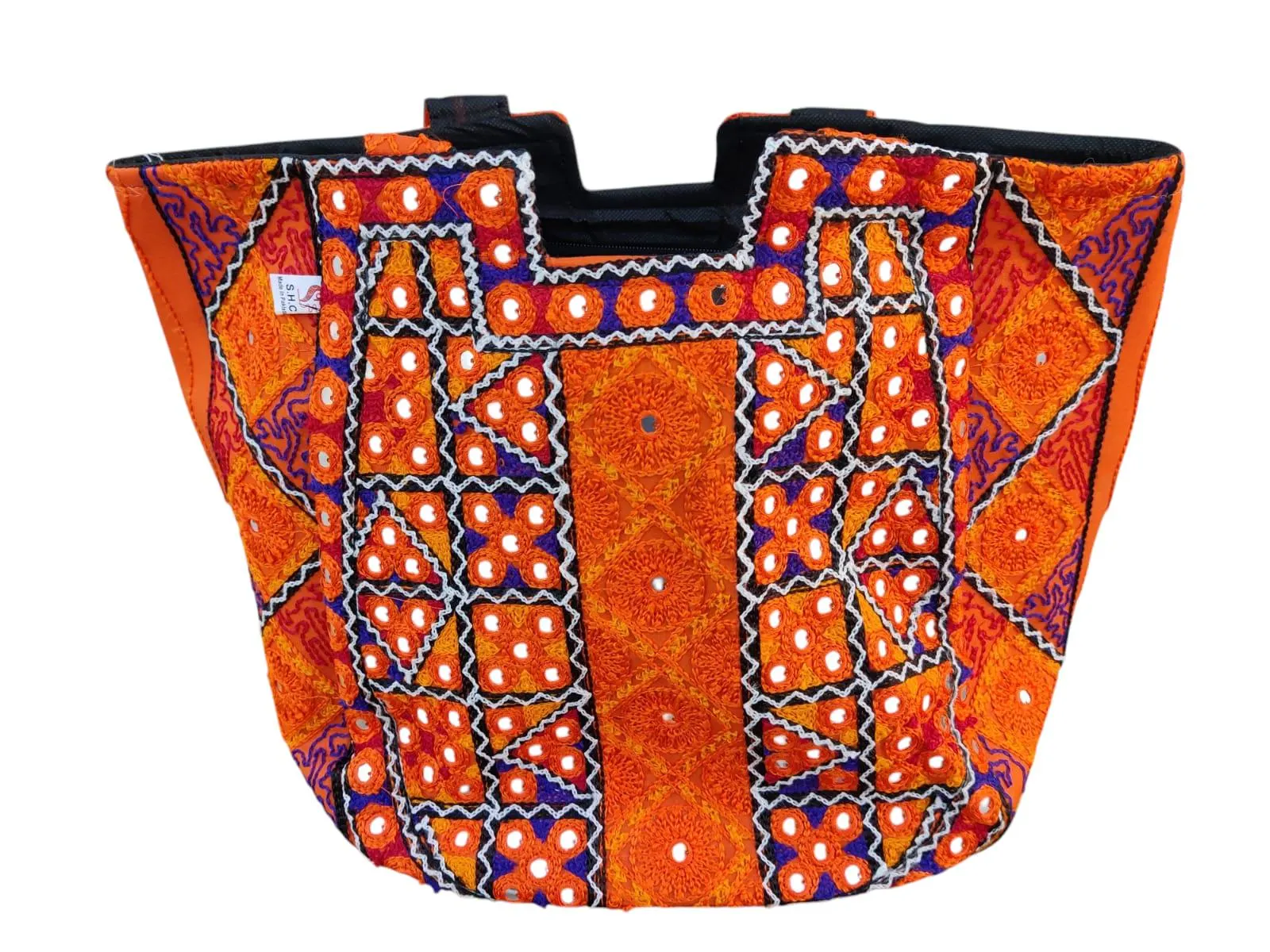 Sindhi Traditional Handmade Embroidered Tote Bag - Boho Ethnic Shoulder Bag - Banjara Purse - image 4