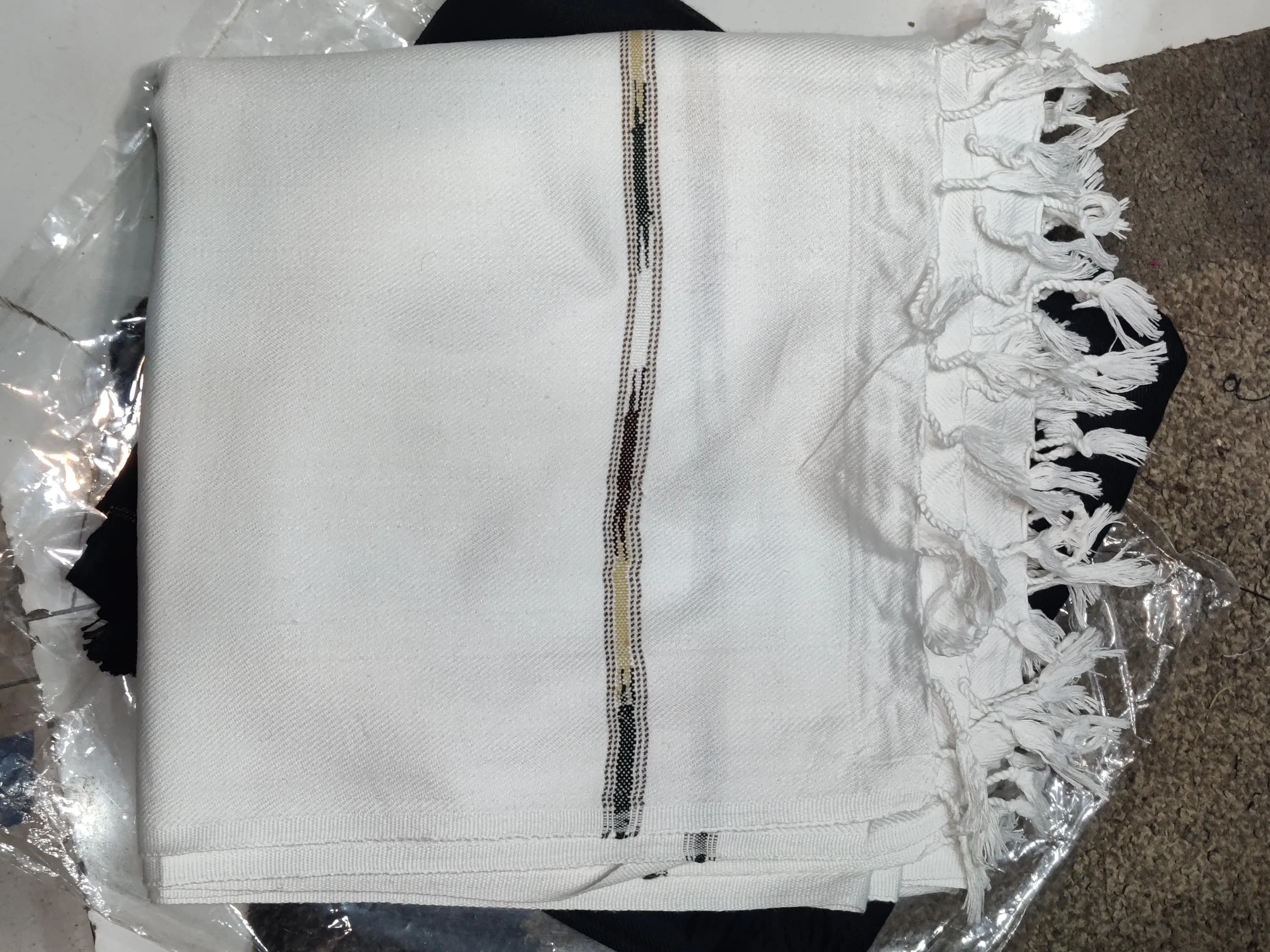 Men's Handmade Afghan Patoo White Shawl, Acro  Woolen Dhussa Shawl for Men