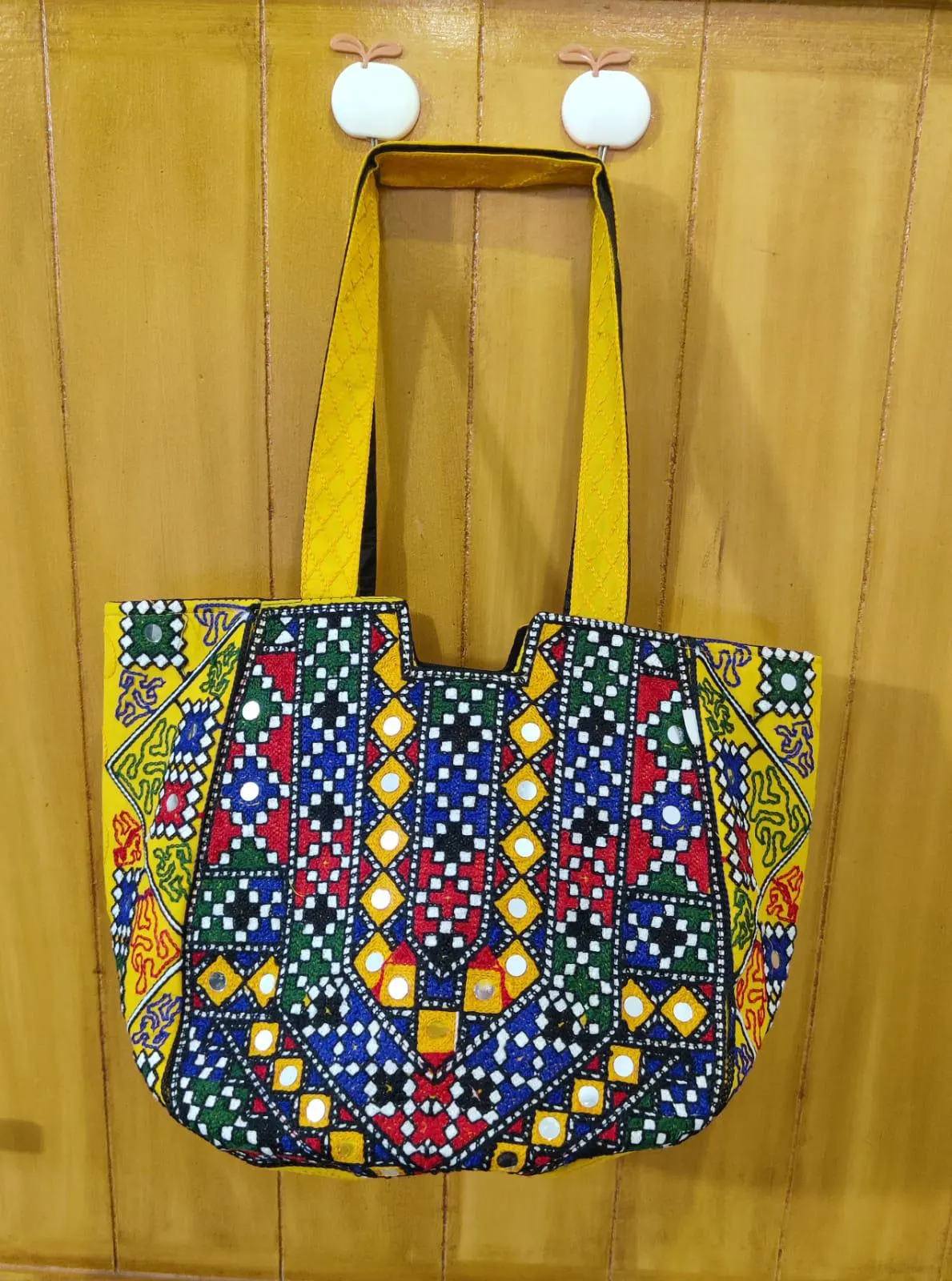 Sindhi Traditional Handmade Embroidered Tote Bag - Boho Ethnic Shoulder Bag - Banjara Purse