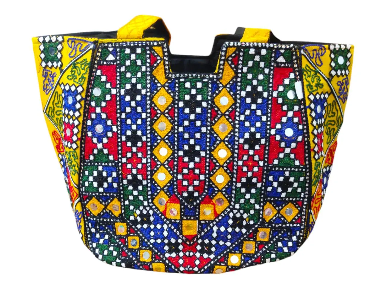 Sindhi Traditional Handmade Embroidered Tote Bag - Boho Ethnic Shoulder Bag - Banjara Purse - image 5