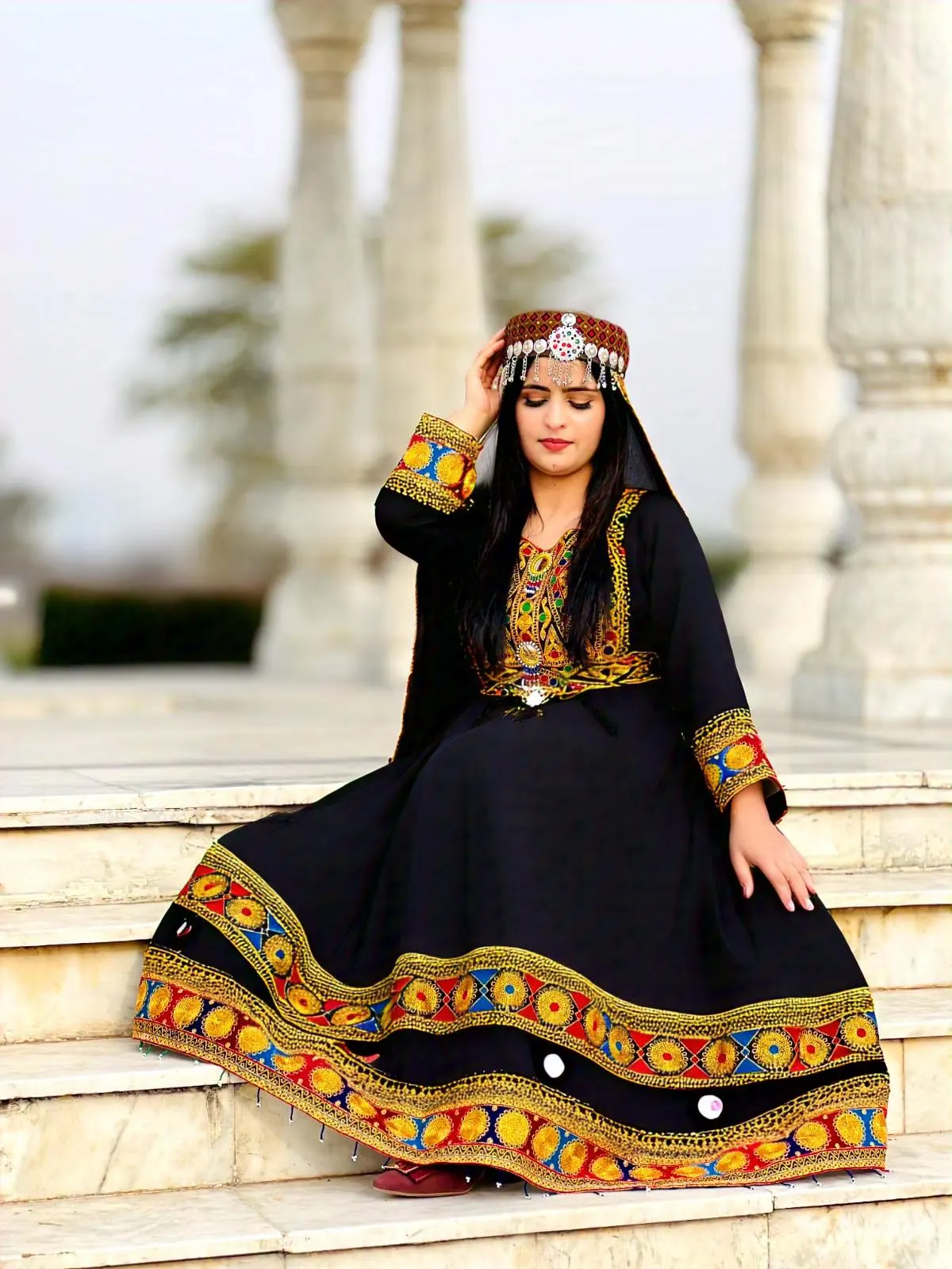 Handmade Afghan Traditional Partywear Dress - Kurta Set Women, Female Formal Shalwar suit - image 4
