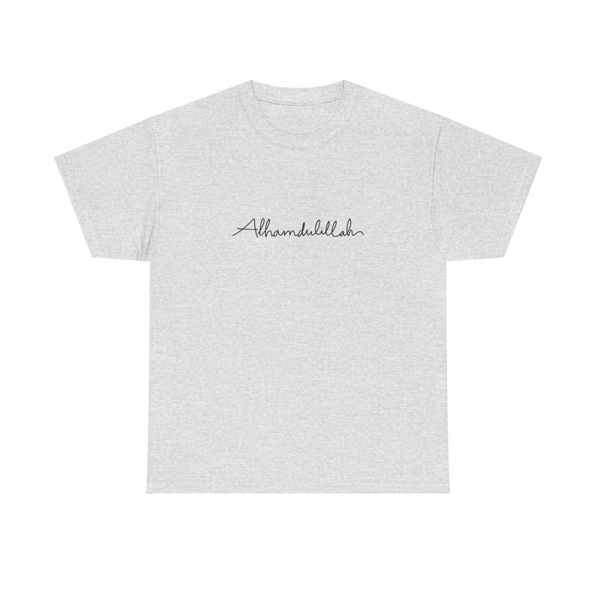 Islamic Alhamdulillah Unisex Heavy Cotton Tee, Muslim Thankful Shirt, Religious Arabic Calligraphy Top, Men Women Gift, Eid Ramadan Clothing - image 2