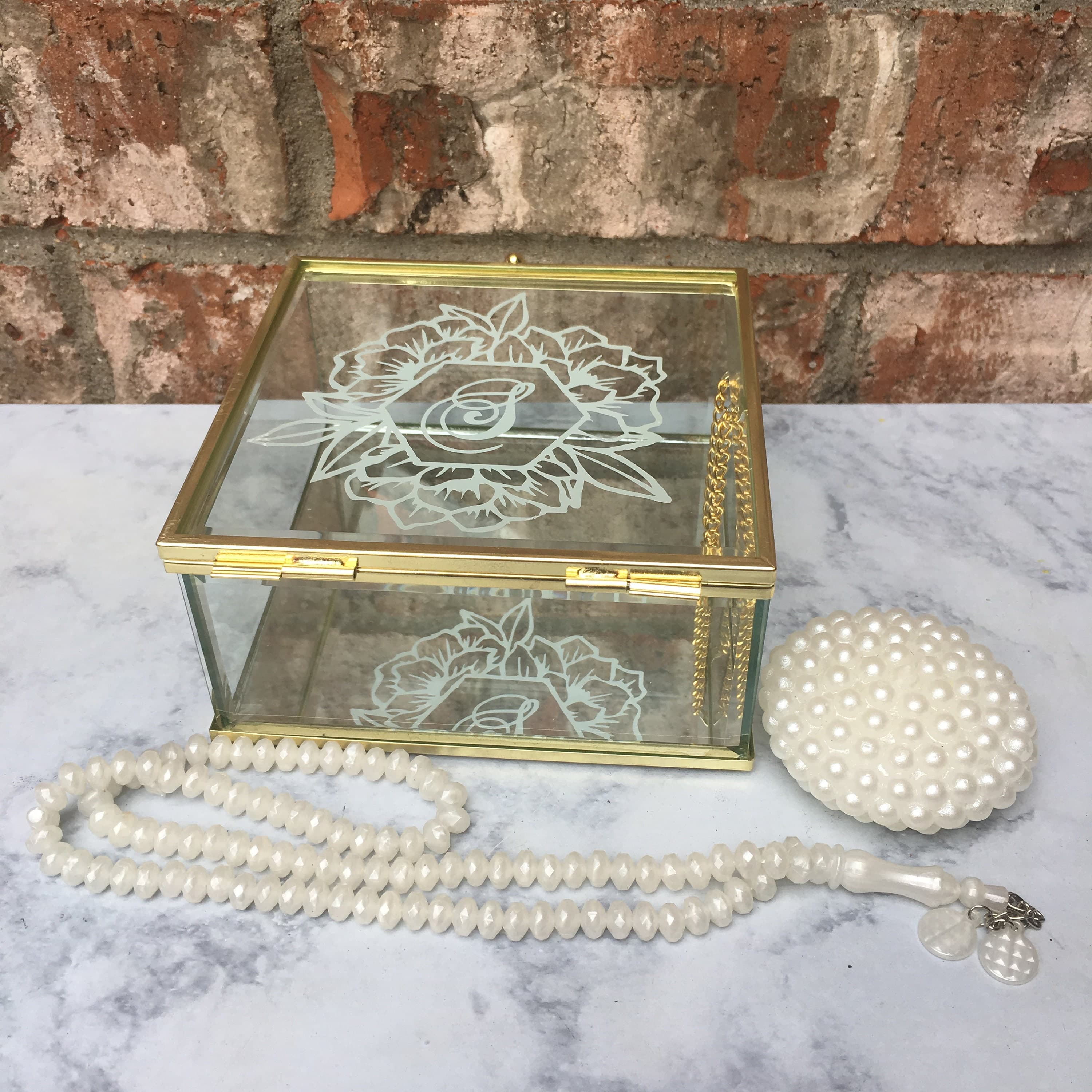 Jewelry keepsake glass box, Custom Jewelery Glass box - image 3