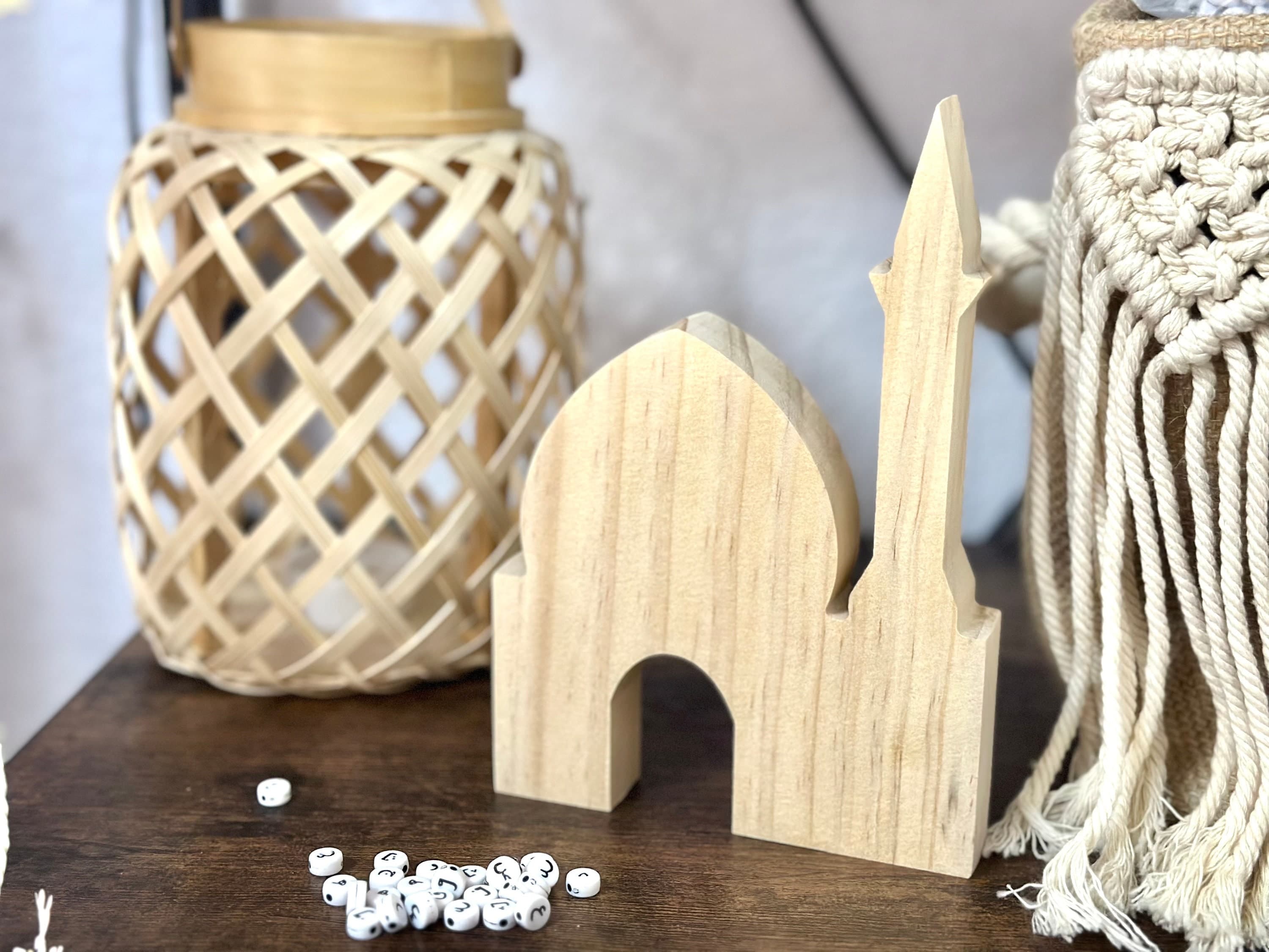 Ramadan Mosque Tiered Tray Decor Mosque Eid Decor Craft Eid Islamic Gift DIY Gift Masjid Craft - image 3