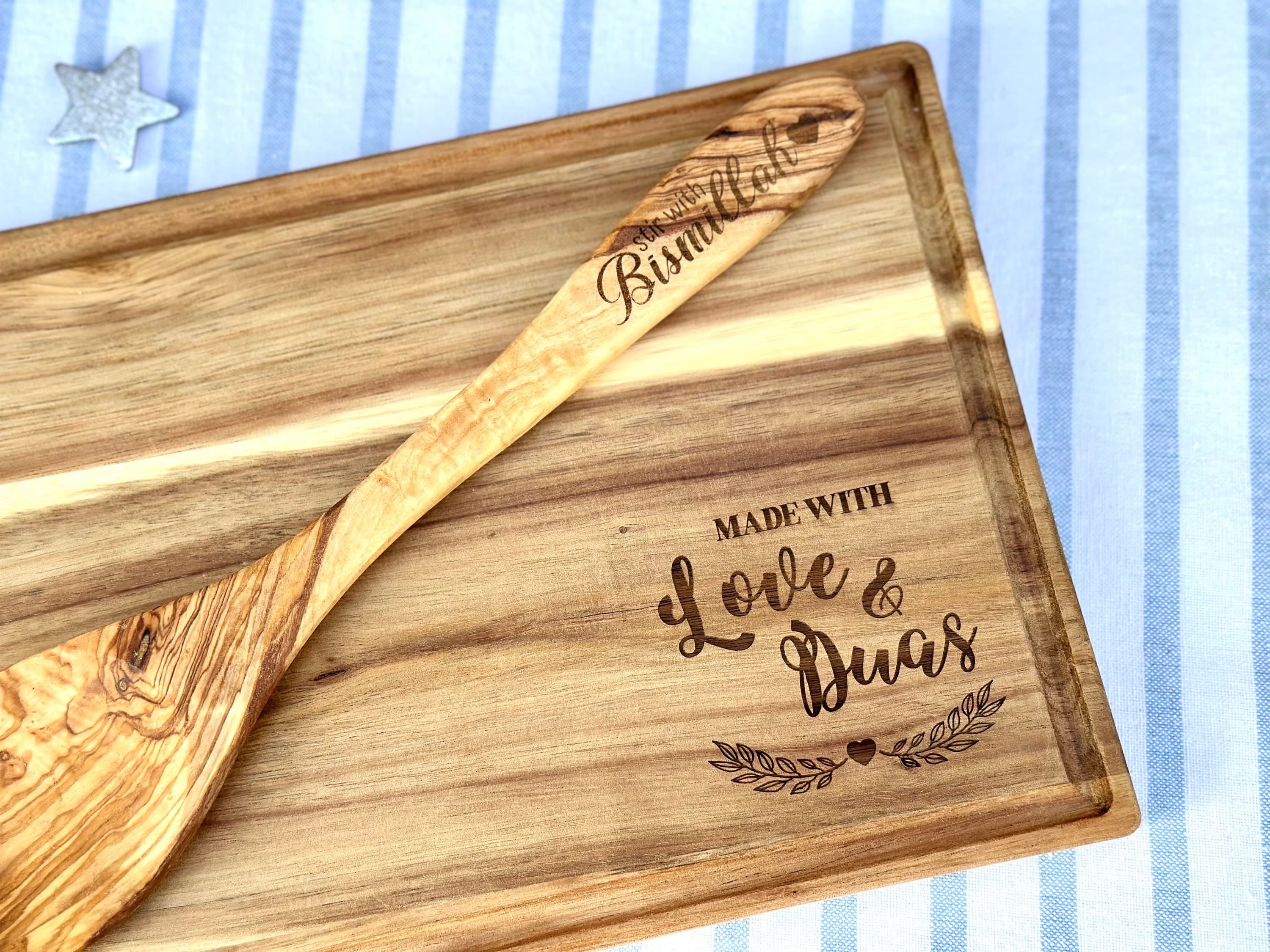 Personalized Custom Ramadan Cheese Board Charcuterie Gift Set Ramadan Eid Gift Made with Love and Duas - image 3