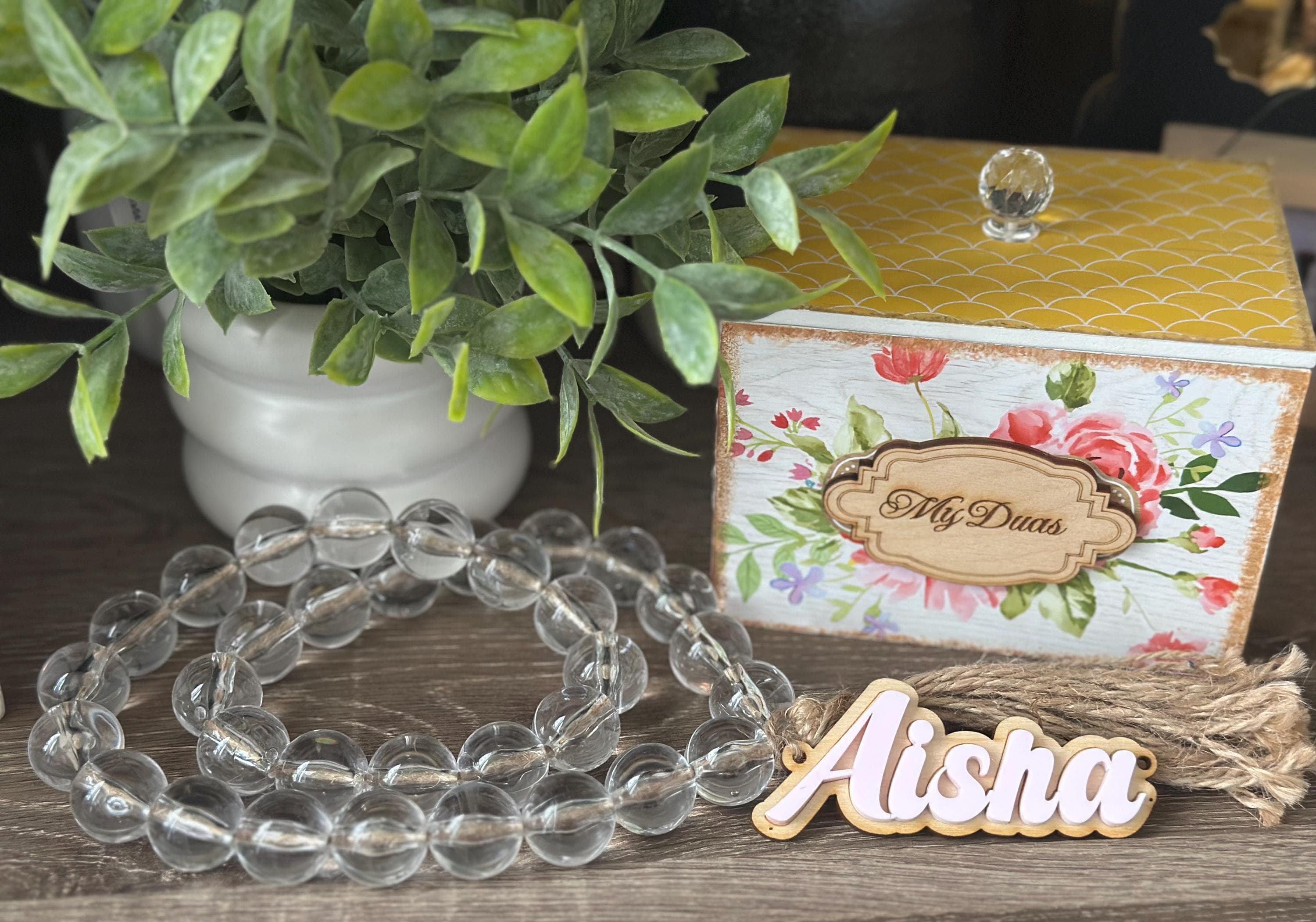 Clear Decorative Personalized Prayer Beads/Tasbih/Decor/Kids Tasbih/Eid Gift - image 3
