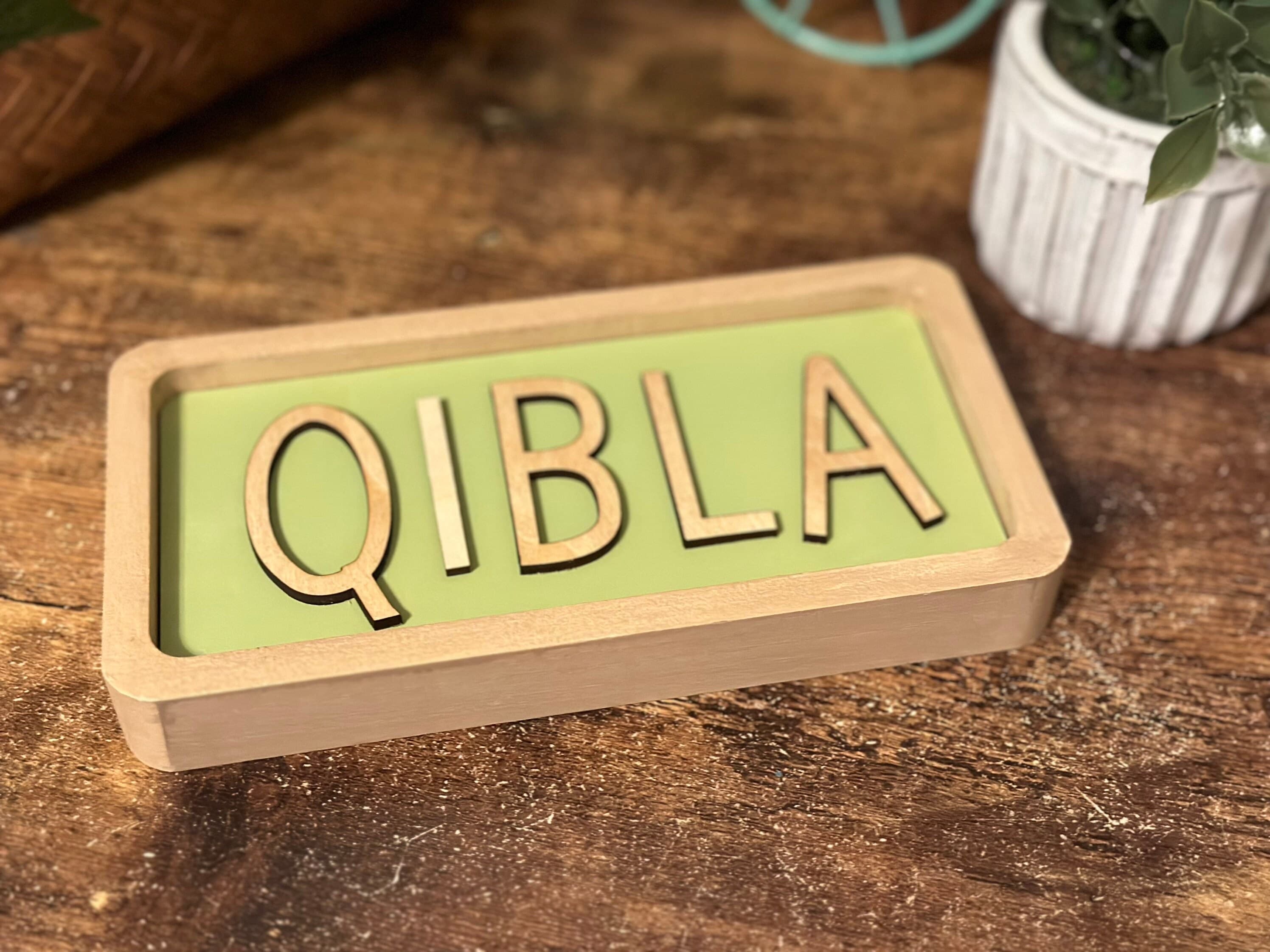 Qiblah sign, Prayer Room Decor, Qibla Sign - image 3