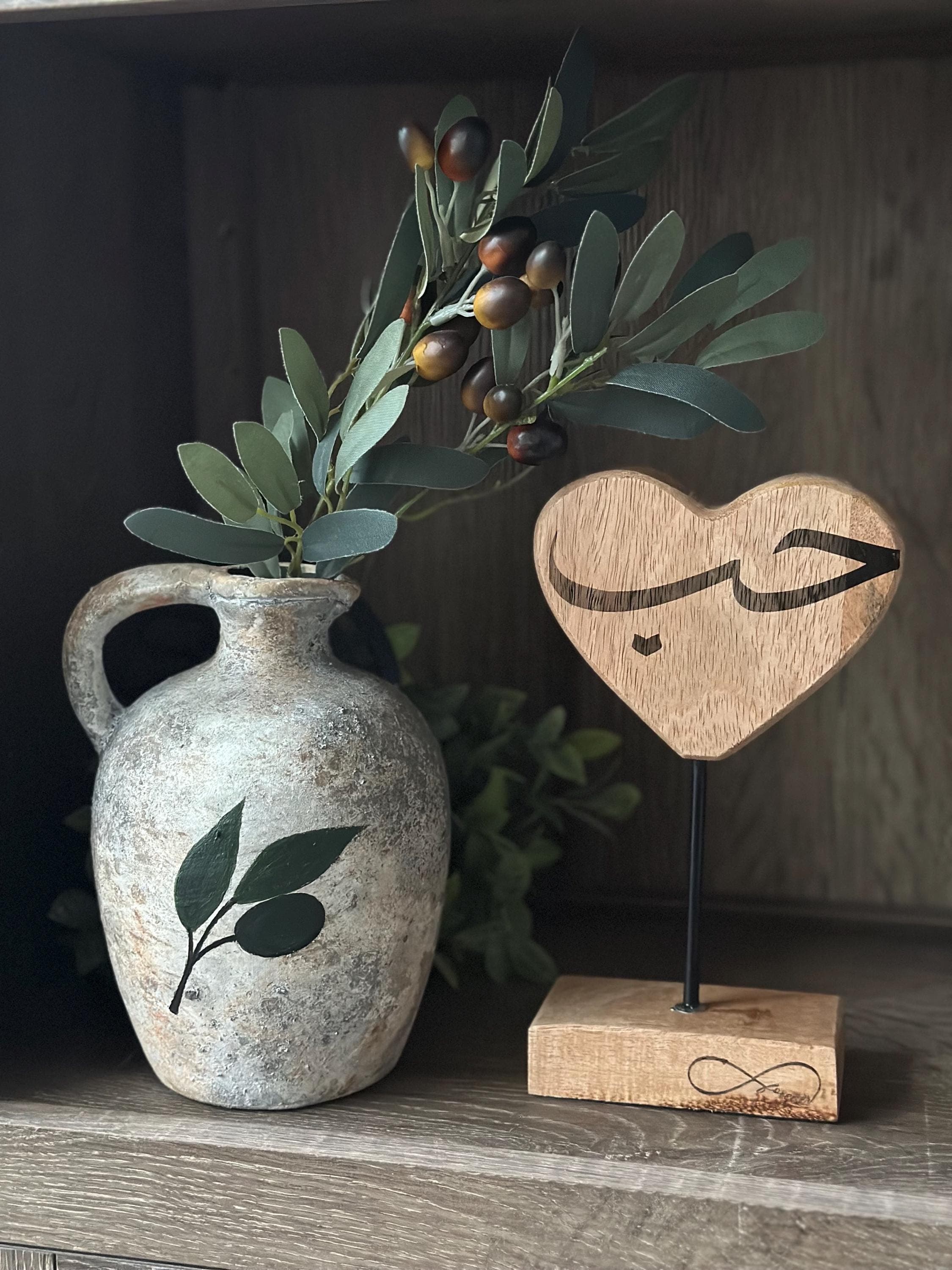 Ceramic Handpainted Olive Branch Vase, Olive Branch Decor, Palestinian Decor - image 4