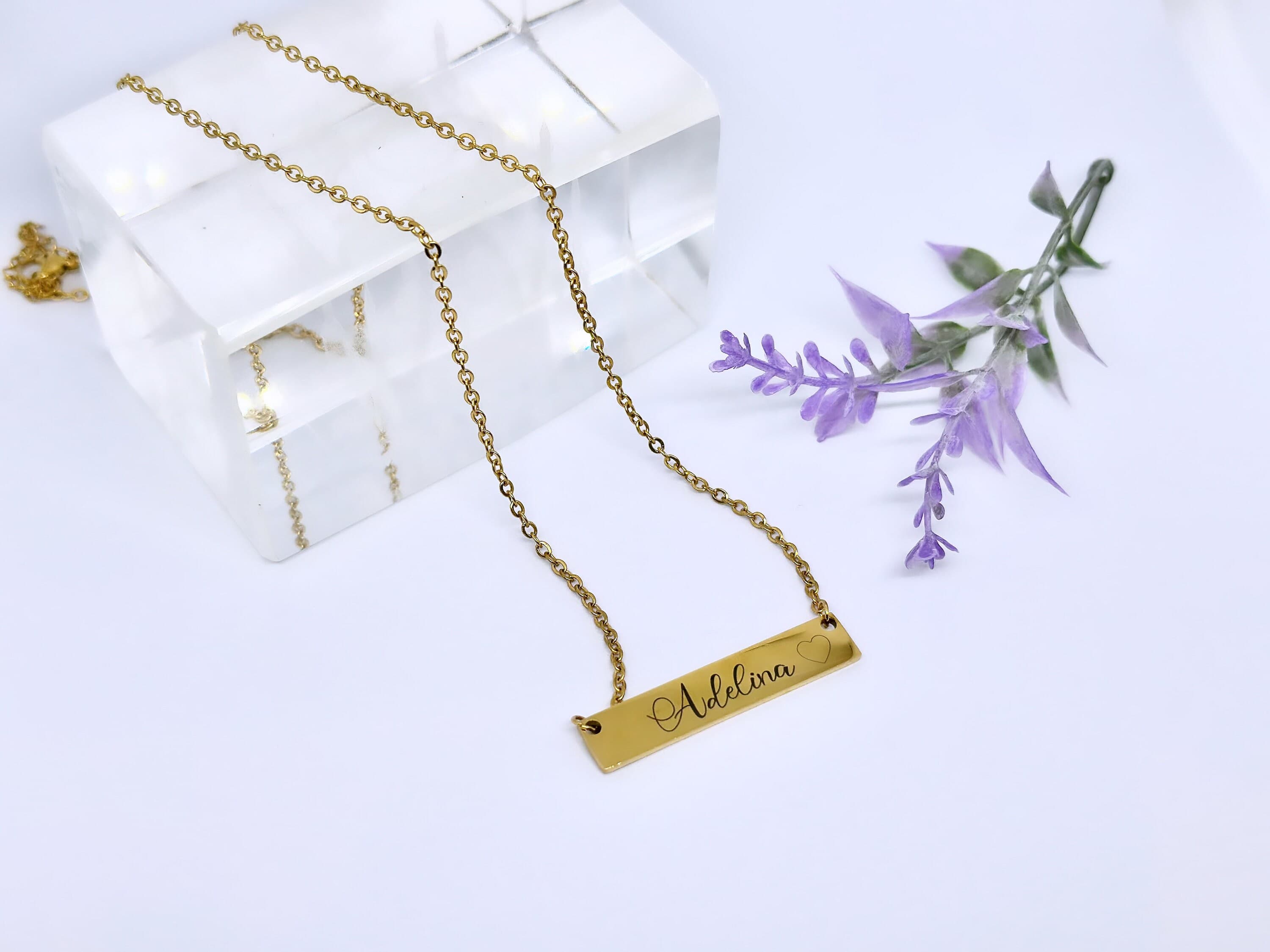 Personalized stainless steel necklace, Gold Plated Necklace, Eid Gift, Islamic Gift, Ramadan Gift