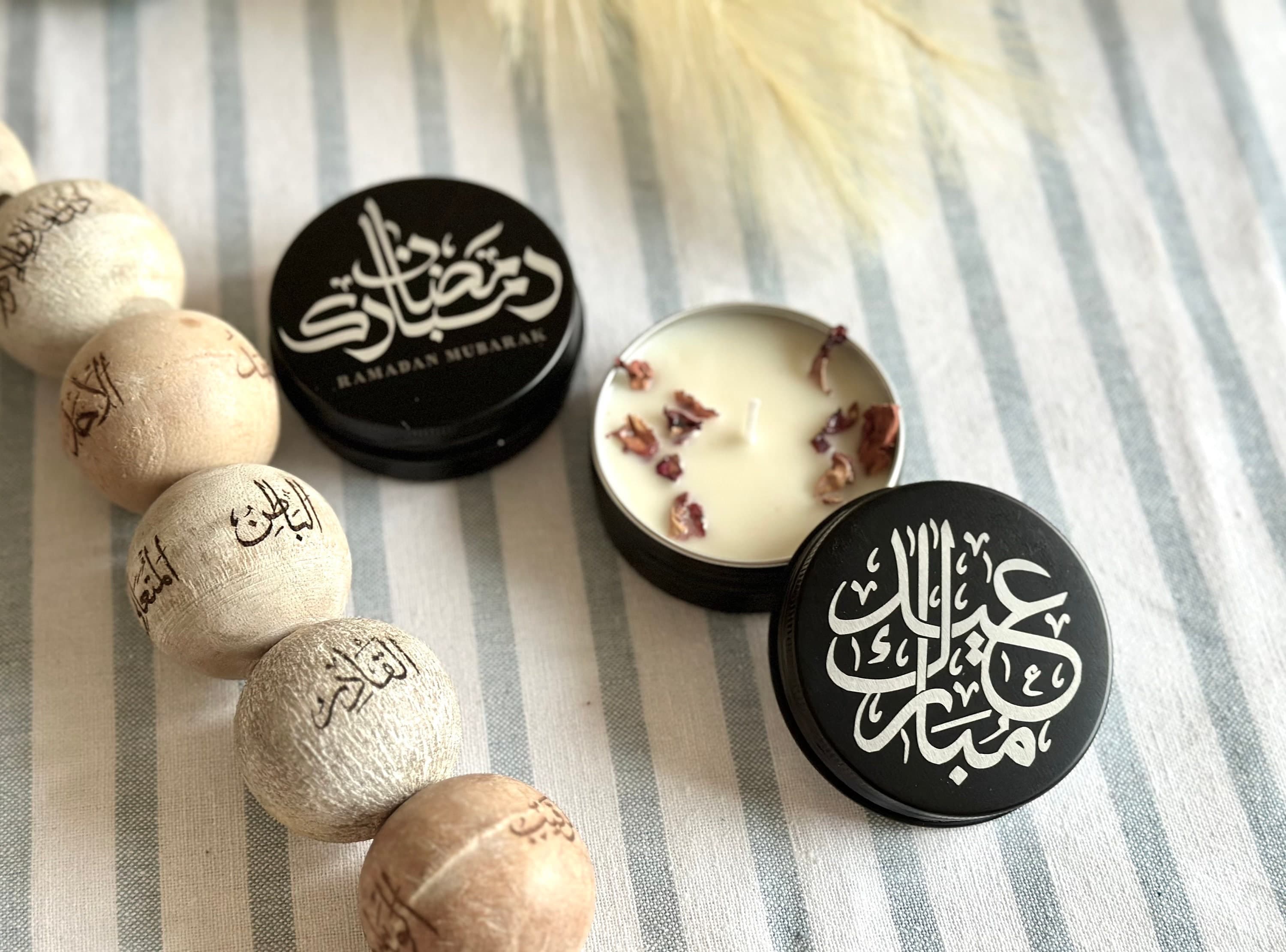 Scented Ramadan Candle Ramadan Eid Islamic Decor Gift Eid Candle Favors Gift Basket Wedding Favor Set of 2 - image 4