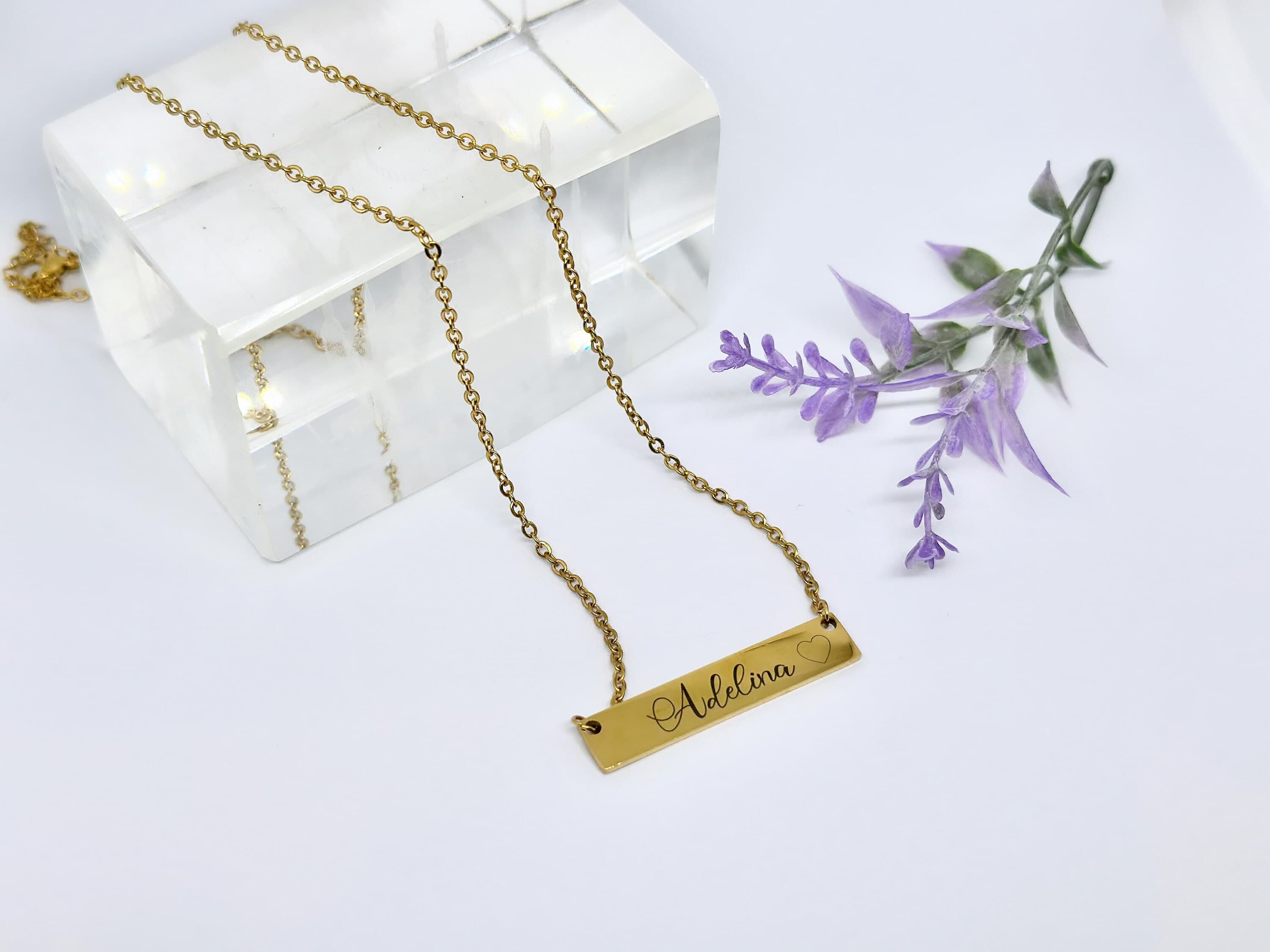 Personalized stainless steel necklace, Gold Plated Necklace, Eid Gift, Islamic Gift, Ramadan Gift - image 3