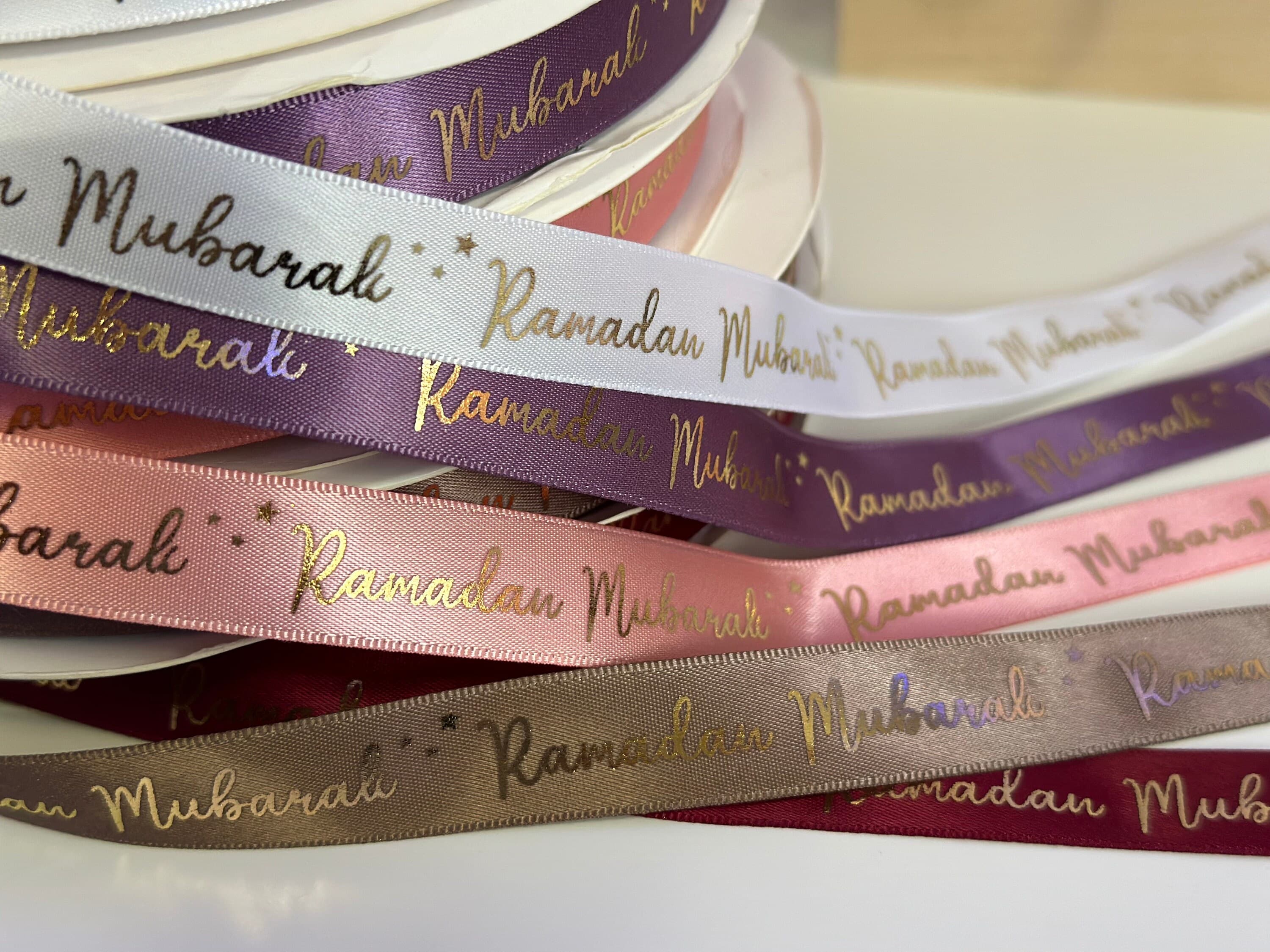 Ramadan Mubarak Satin Ribbon, Gift Packaging Ribbon, Ramadan Ribbon - image 3