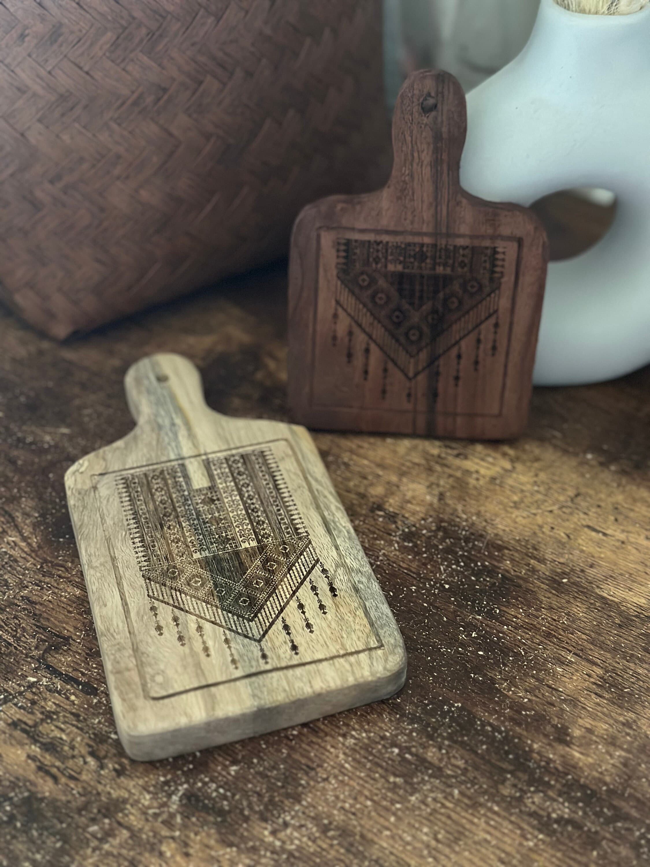 Keffiyeh Tatreez Mini Cutting Board, Palestinian Decor, Map of Palestine, Tatreez Motive - image 4