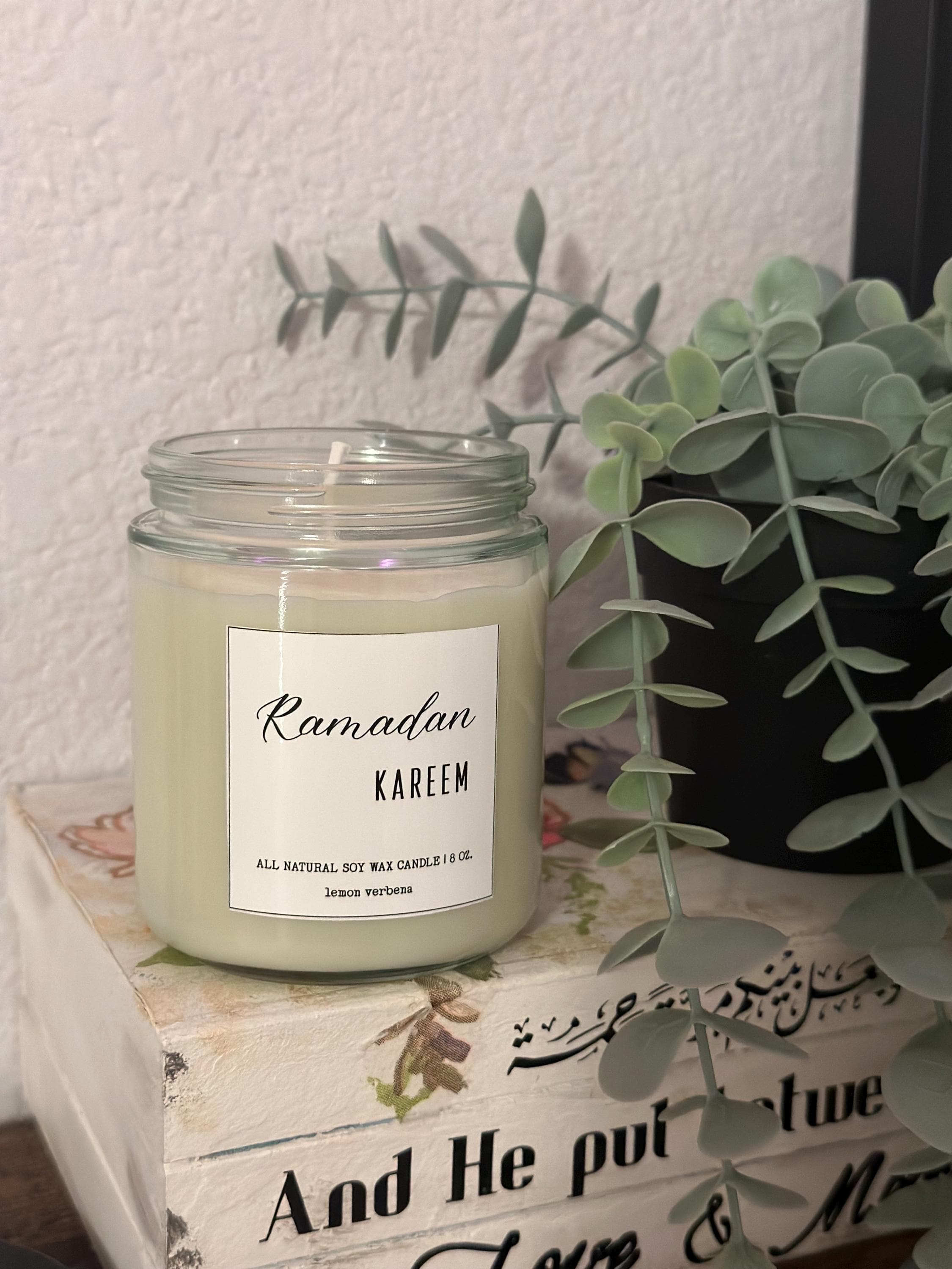 Scented Ramadan Candle Ramadan Eid Islamic Decor Gift Eid Candle Decor Gift Basket Wedding Favor 8oz - image 4