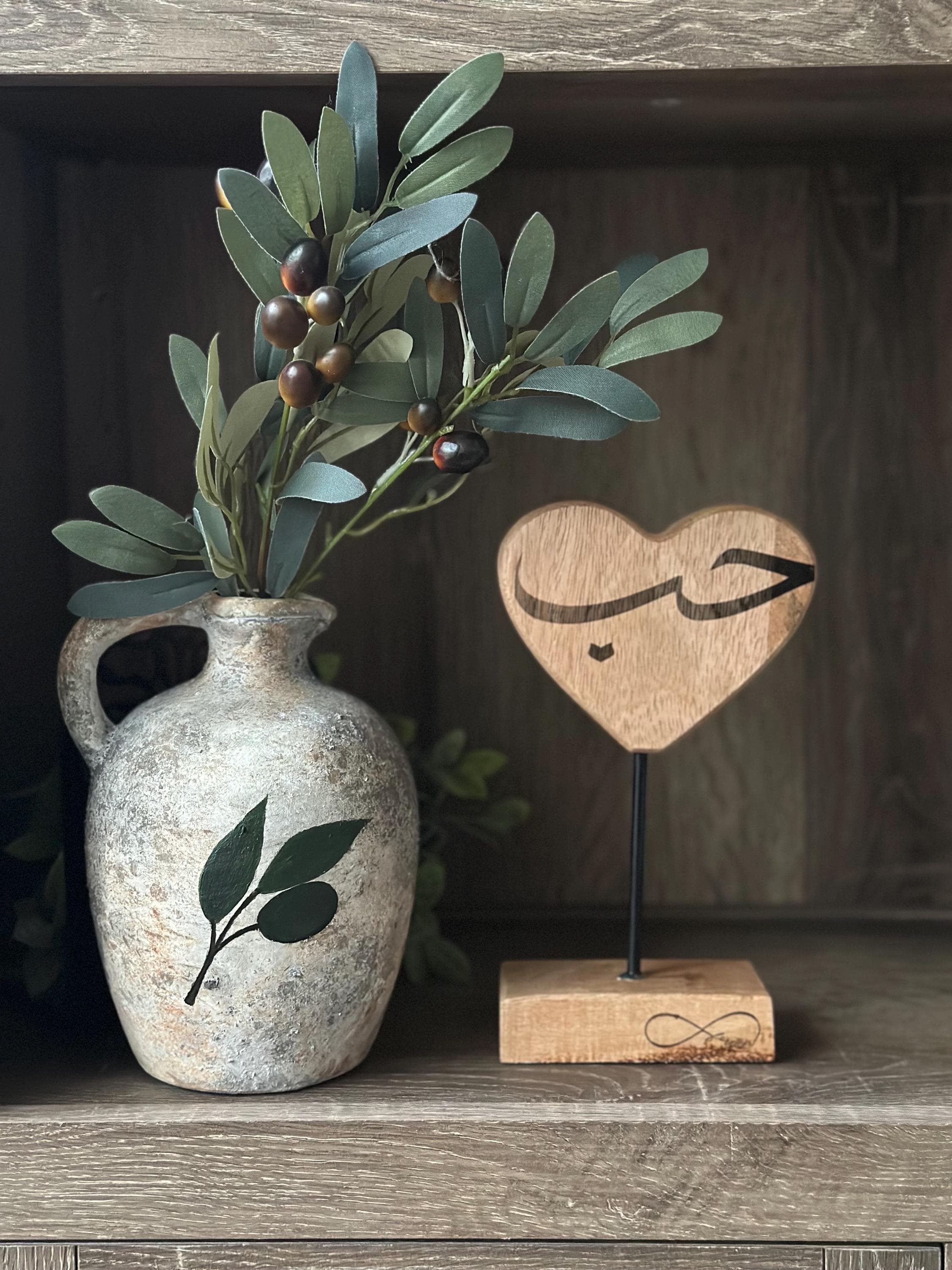 Ceramic Handpainted Olive Branch Vase, Olive Branch Decor, Palestinian Decor - image 5