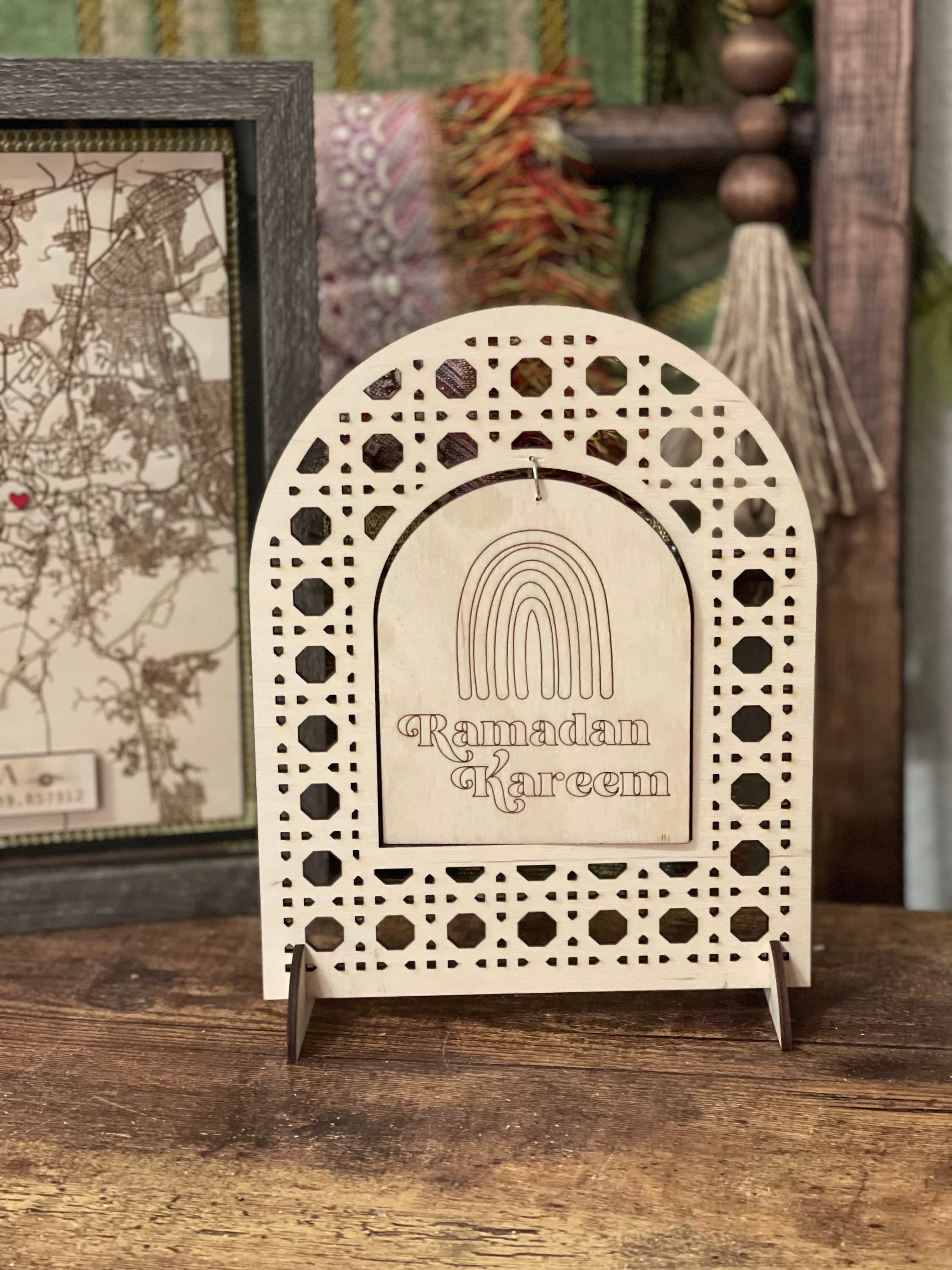 Rattan Style Ramadan Decor, Islamic Decor, Eid Decor - image 3