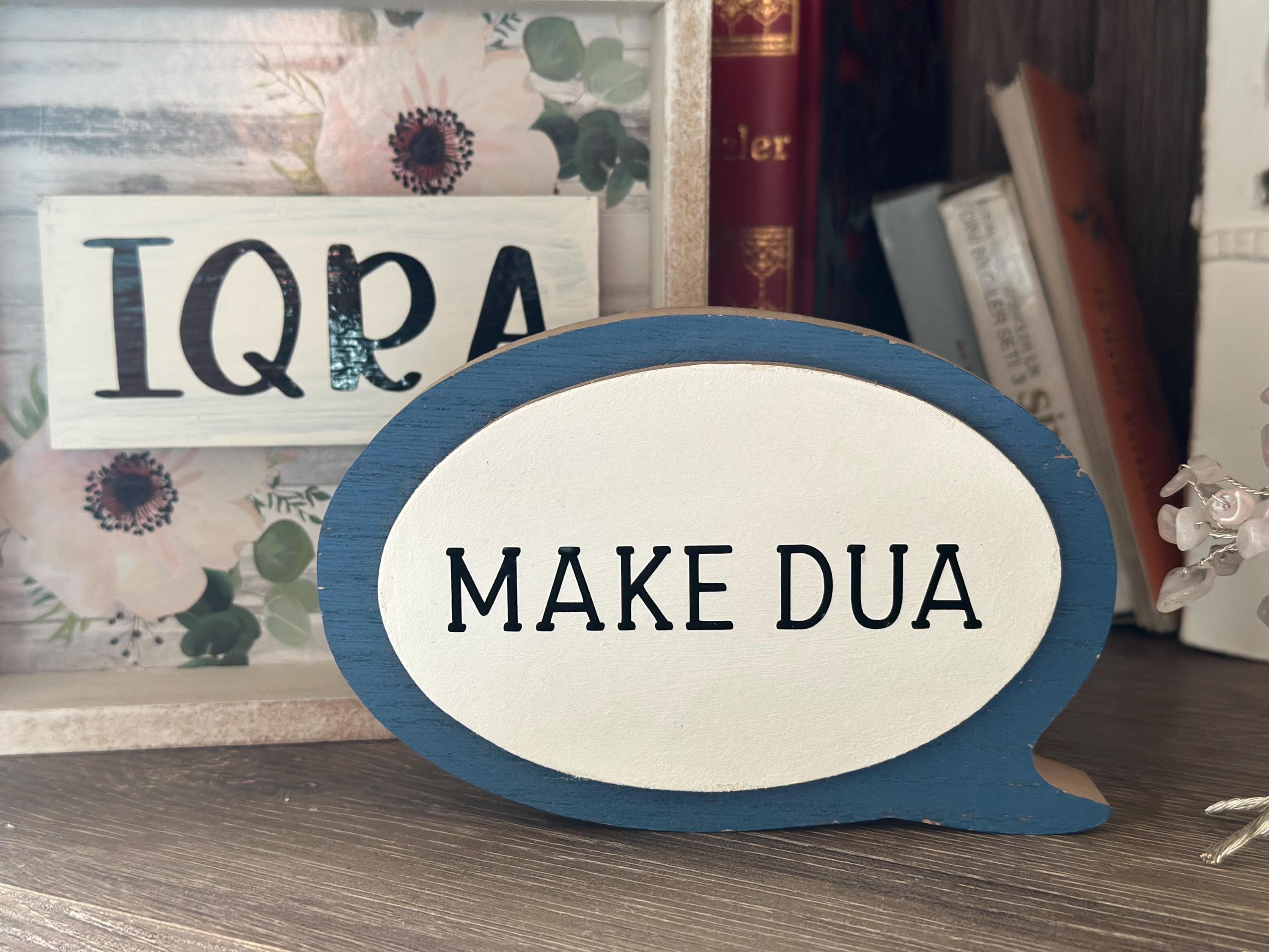Make Dua Shelf Sitter, Ramadan Islamic Decor, Farmhouse Decor, Islamic Decor, Tiered Tray Decor - image 3