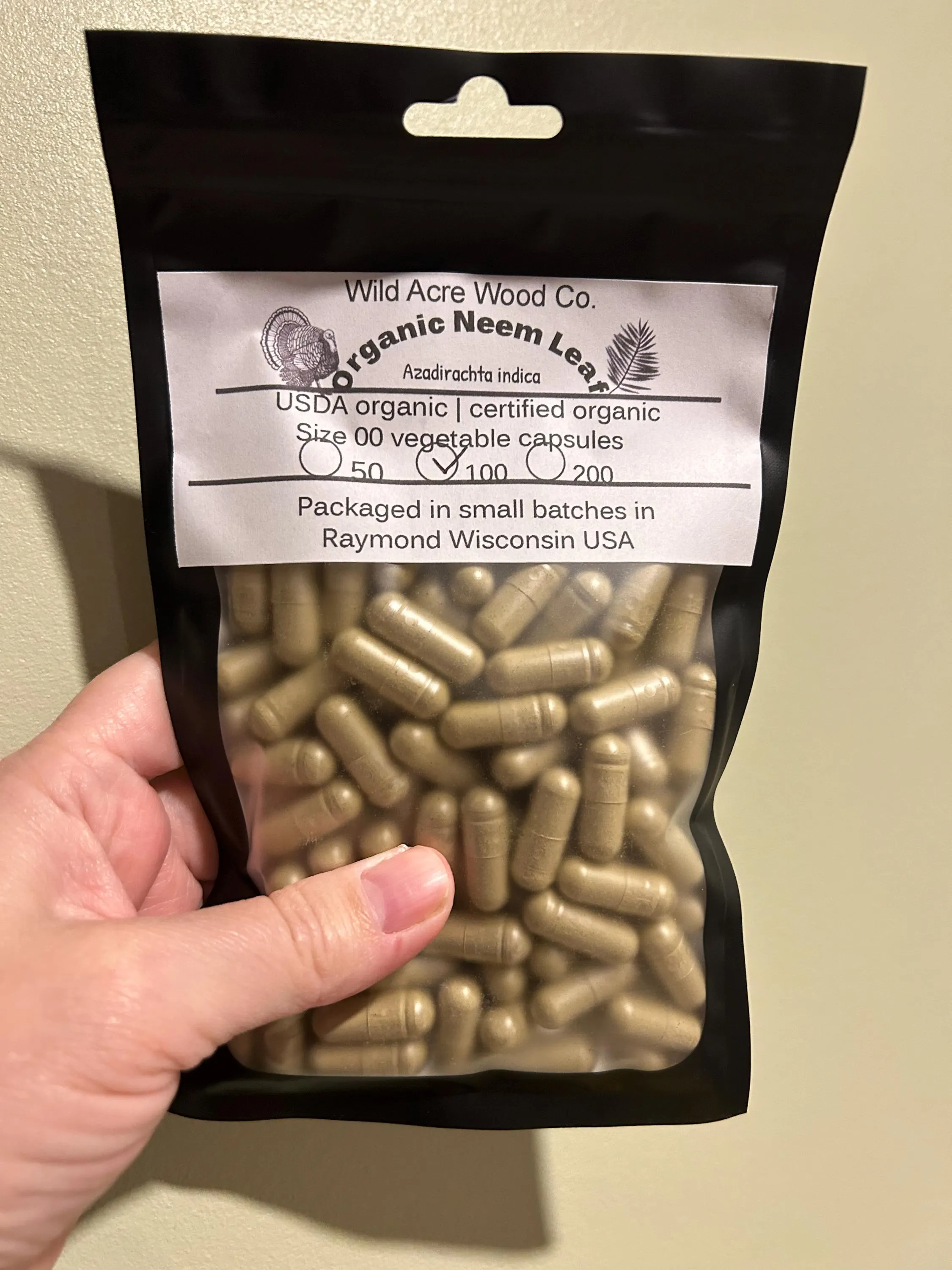 Organic neem leaf capsules | 650 mg | Herbal supplement |  Herb | vegan capsule | Azadirachta indica | NO fillers NON GMO no gluten - image 5