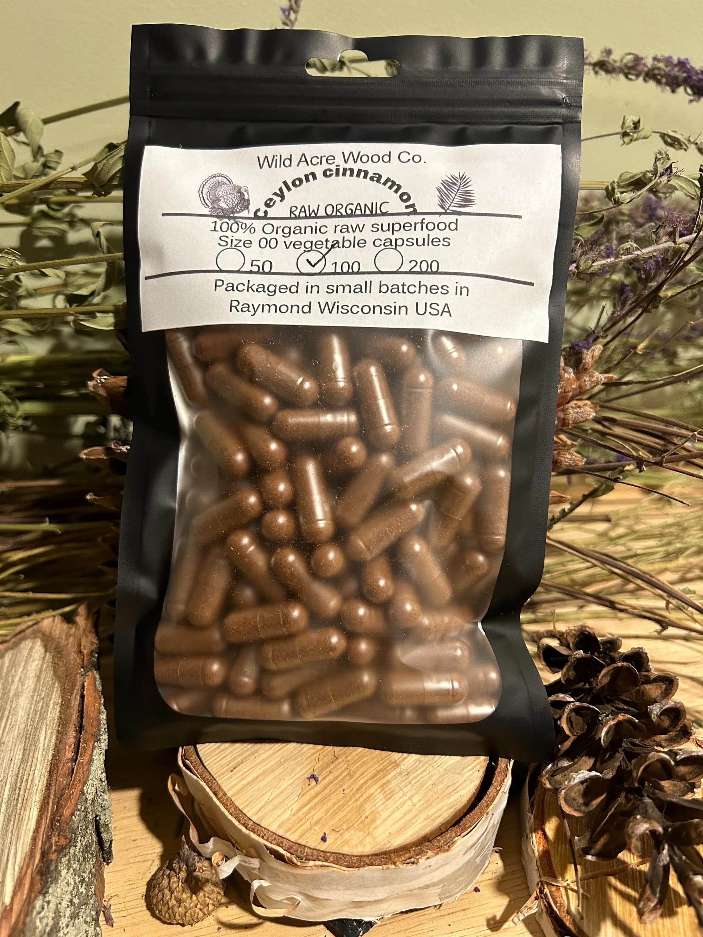 Organic Ceylon cinnamon capsules | 650 mg | Cinnamomum verum Herbal supplement | vegan capsule | organic veggie capsules - image 2