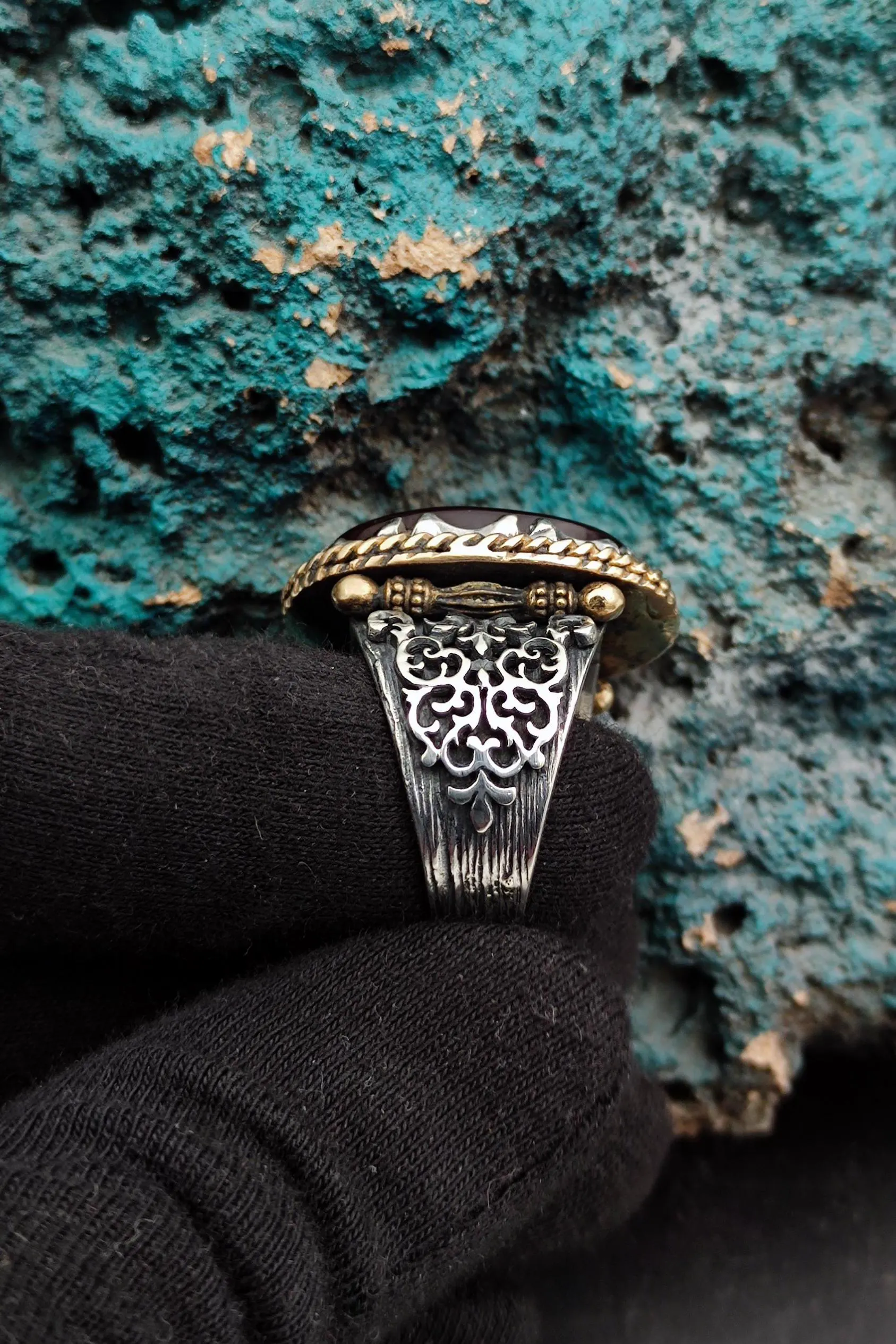 Islamic Gift for Men, "Surah Al-Mu'min 44" Written Men's Islamic Silver Ring, Handmade Silver Ring, Gift for Men, Gift for Husband