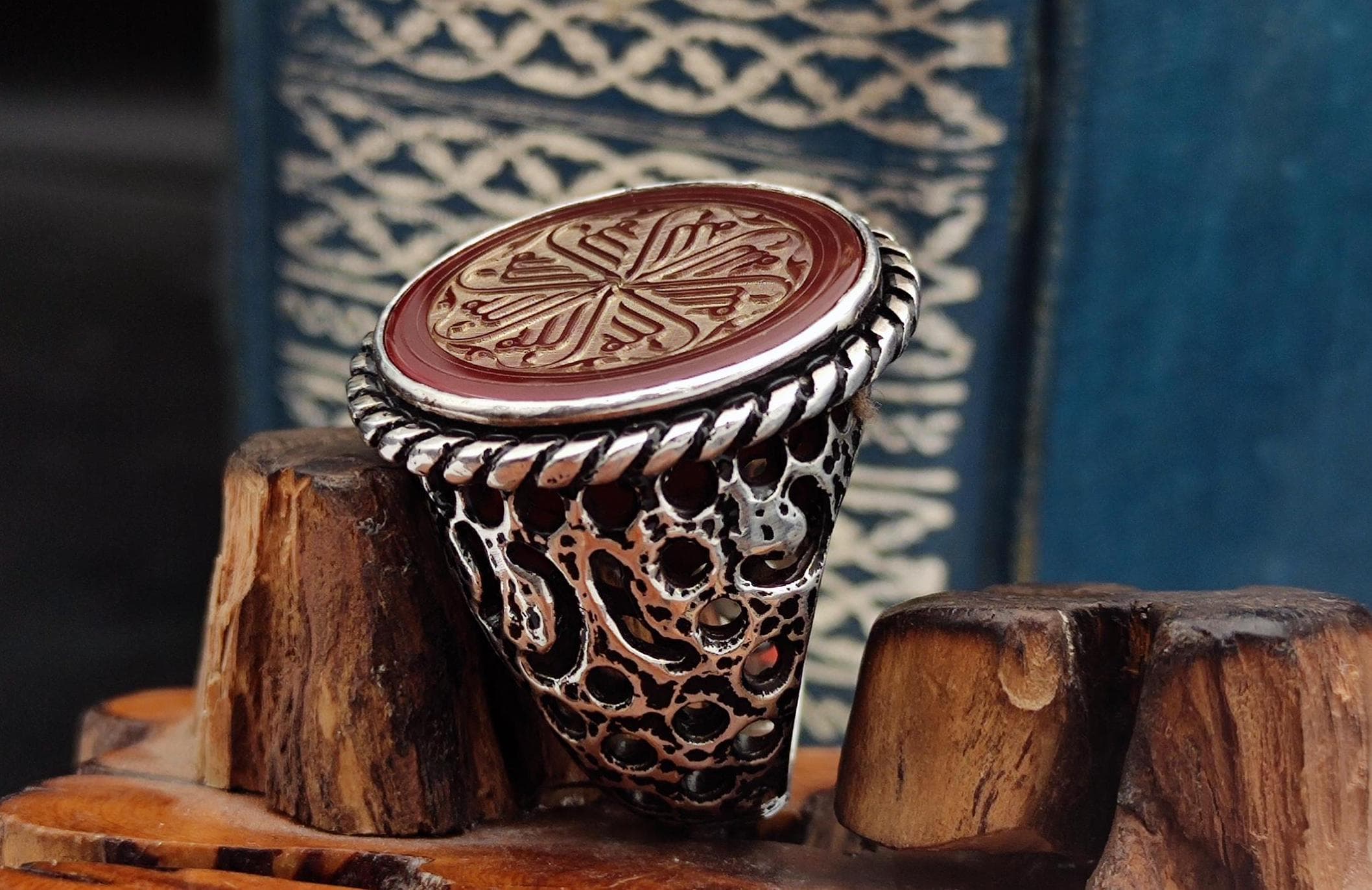 The god" by writing Islamic Ring for Men, Islamic Gift for men, Handmade Silver Ring, Gift for him, Gift for Husband