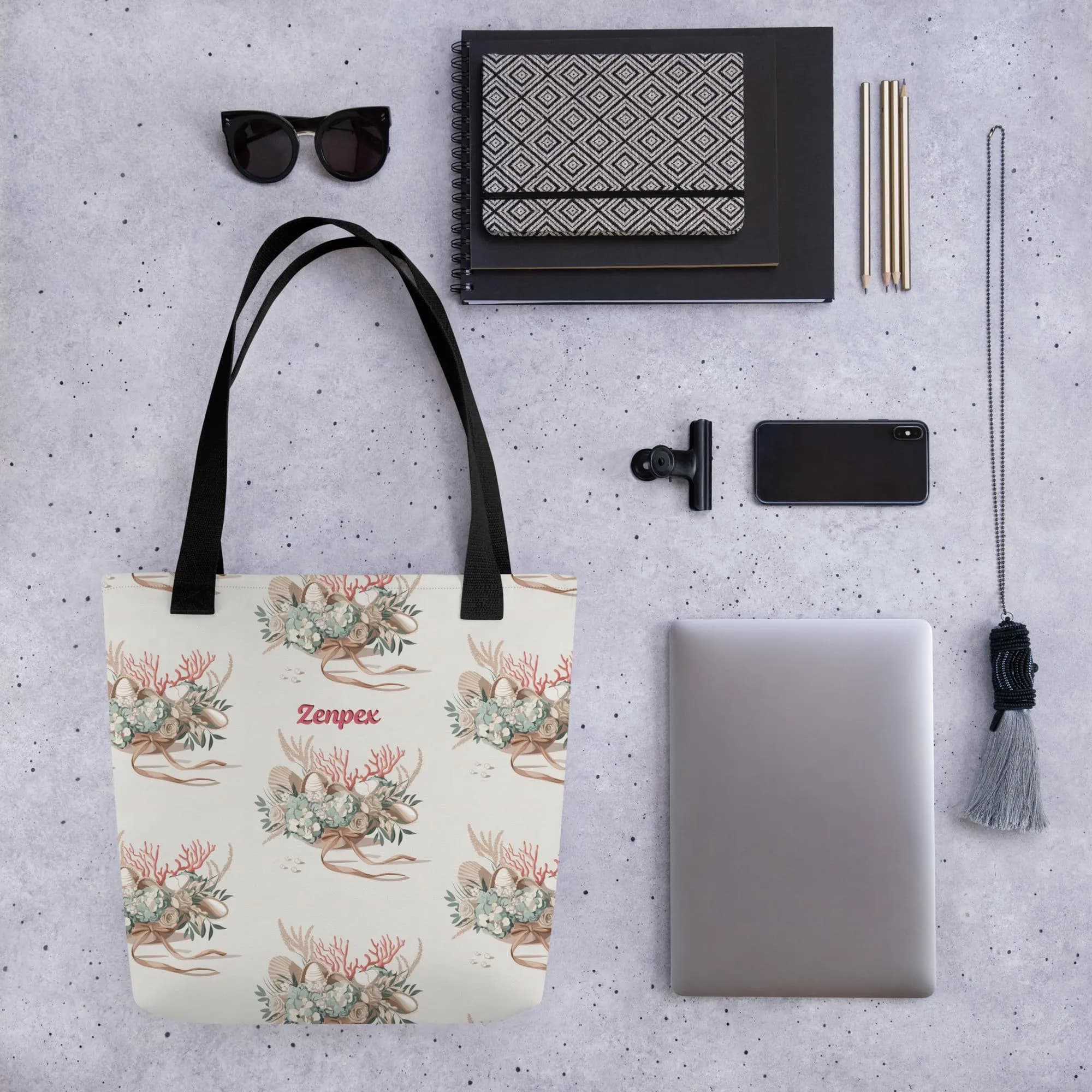 Coastal Elegance All-Over Print Tote Bag – Beach-Inspired Design