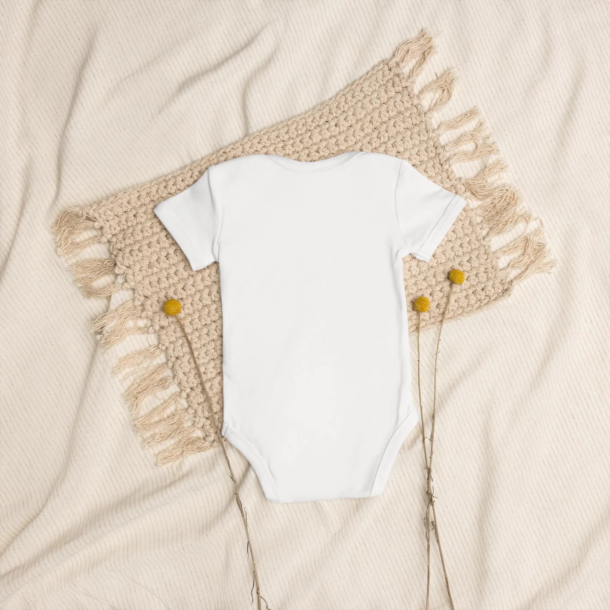 King of the Cuddle Jungle Organic Cotton Baby Bodysuit – Baby Tiger Design