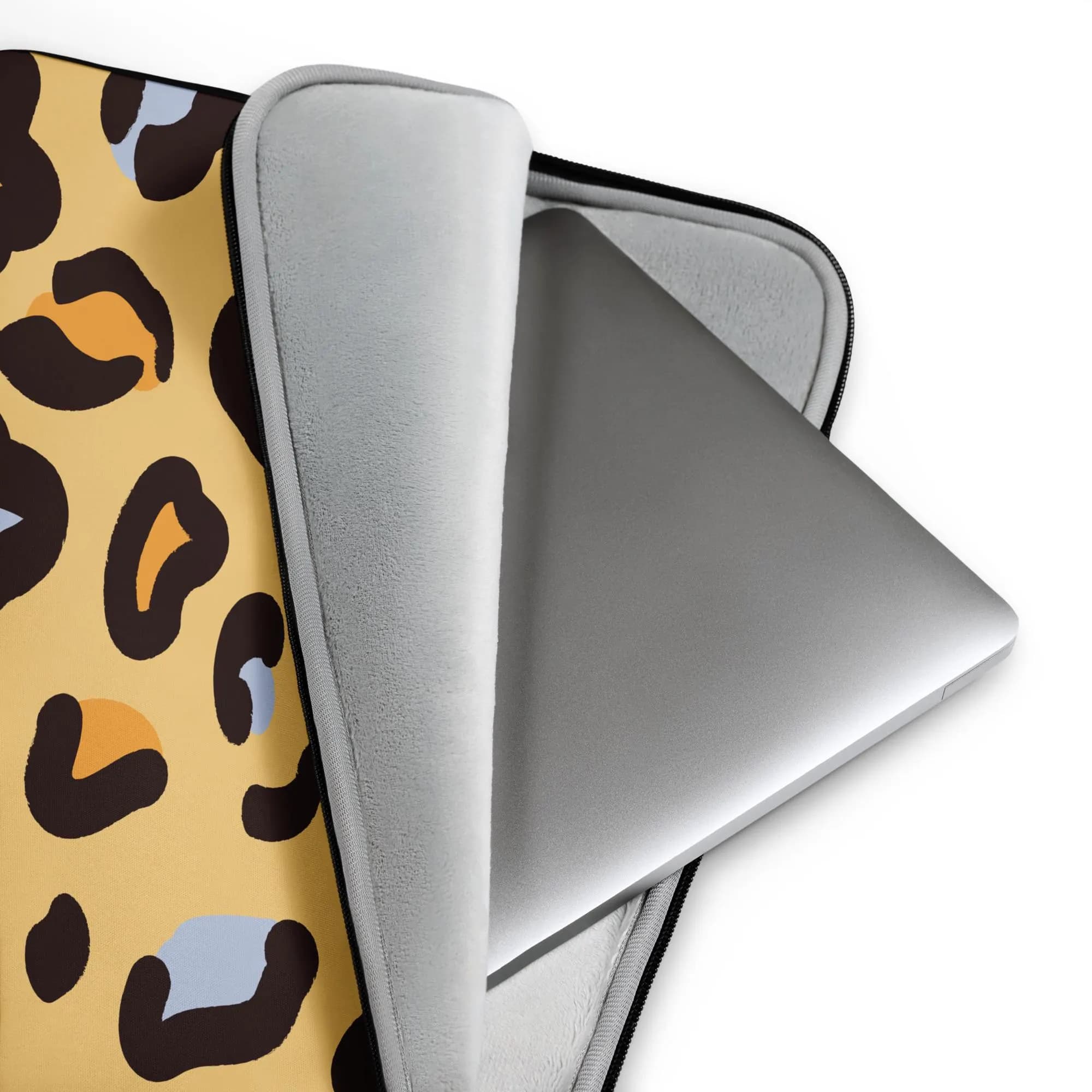 Zenpex Leopard Print Laptop Sleeve – 13" & 15" | Stylish Neoprene Animal Print Cover