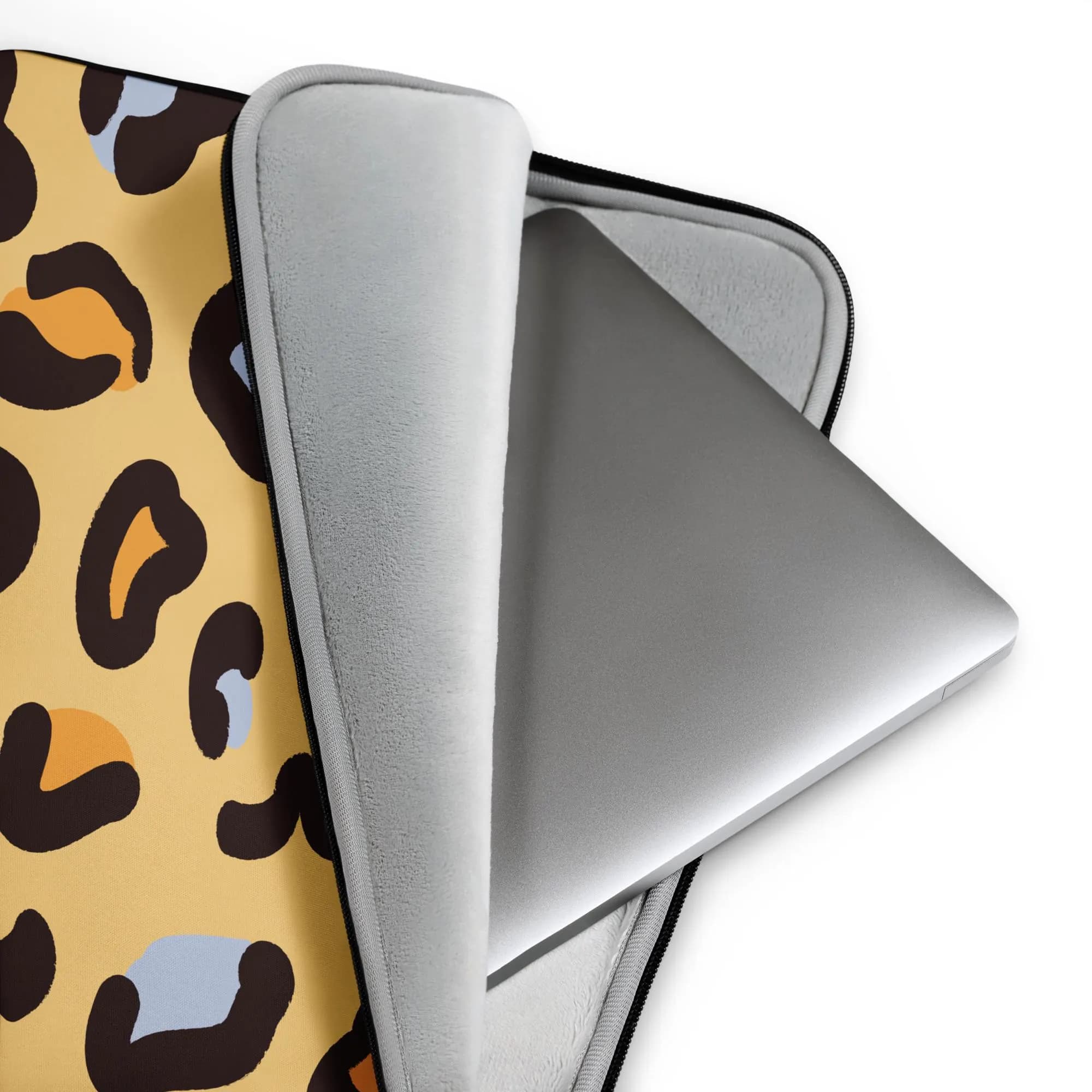 Zenpex Leopard Print Laptop Sleeve – 13" & 15" | Stylish Neoprene Animal Print Cover
