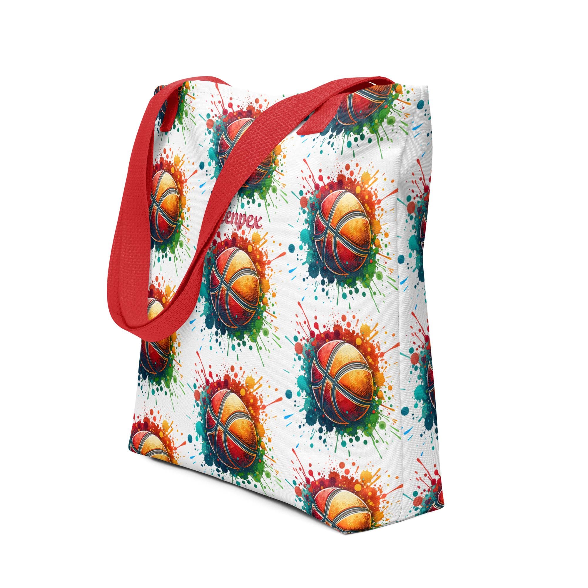 Splash Print Basketball Tote Bag: Reusable Eco-Friendly Shopping Tote - image 2