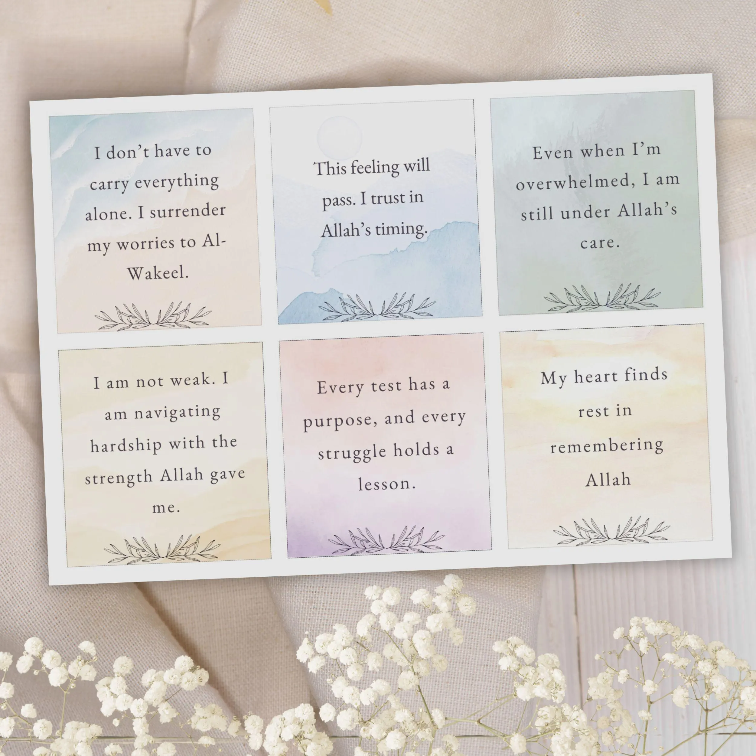 Islamic Affirmation Cards: Muslim Mental Wellness Gift (Digital Download) - image 5