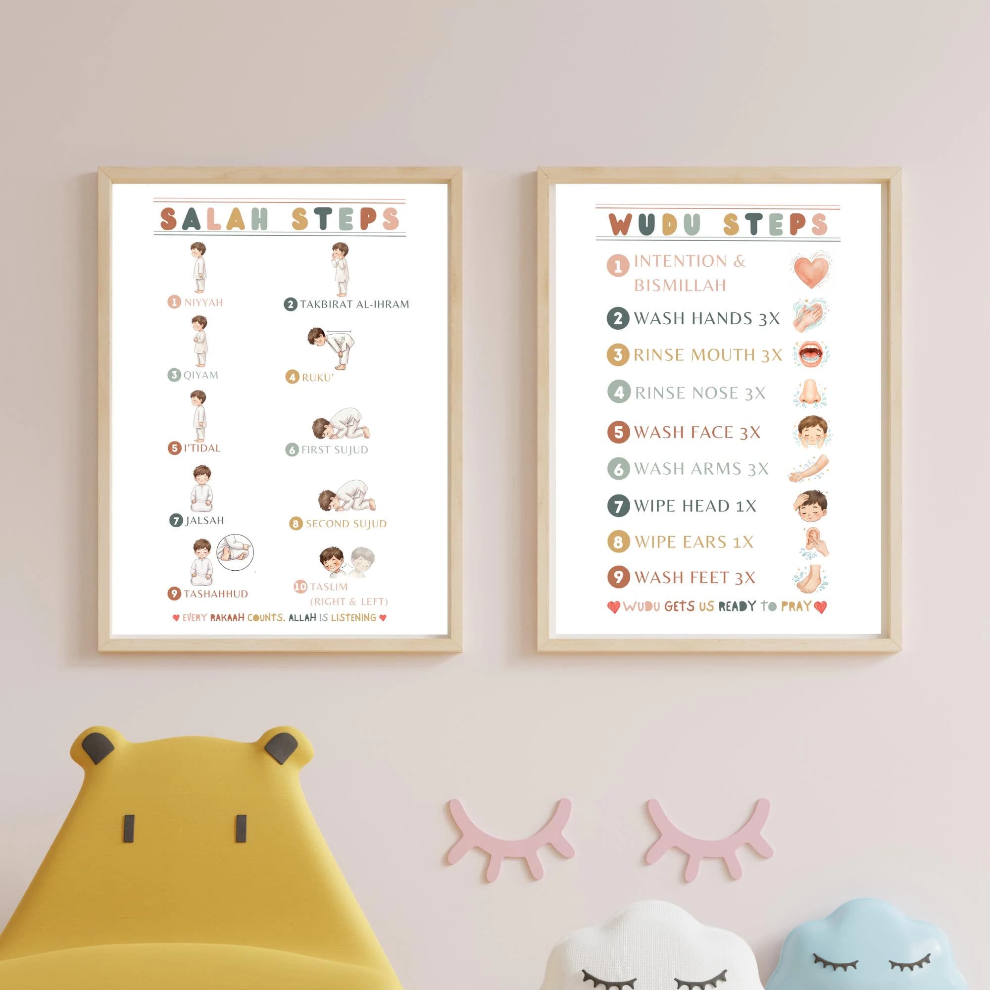 Islamic Prayer Learning Bundle | Wudu, Salah Steps, Fardhu Tracker (Digital Download) - image 2
